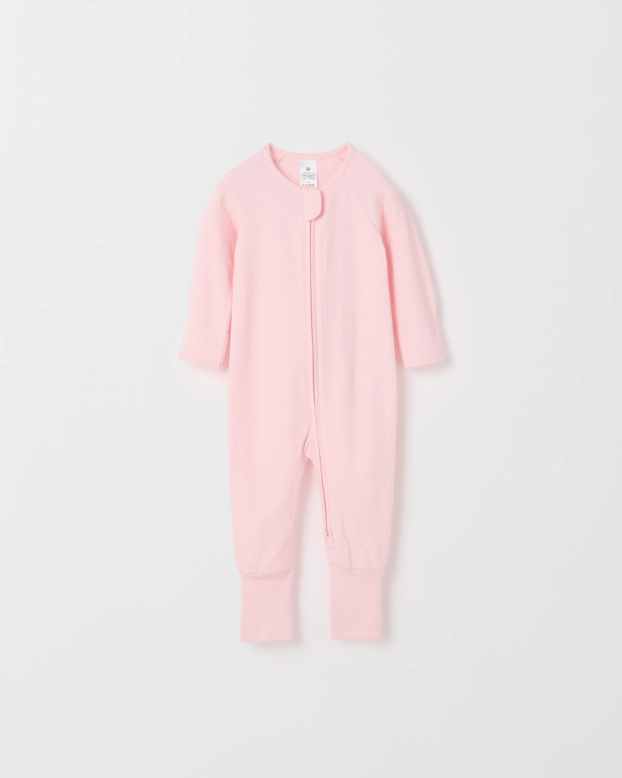 4 Target Baby Baby Organic Cotton Pointelle Zip Coverall FAIRY PINK, 4 of 5
