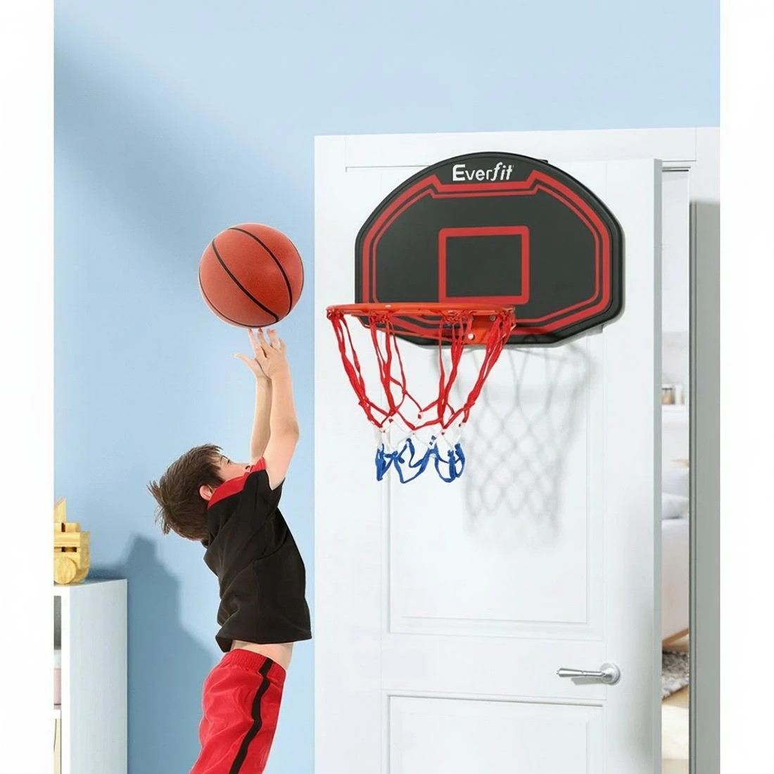 5 Everfit 38" Basketball Hoop Backboard Door Wall Mounted Ring Net Sports - Multi, 5 of 7