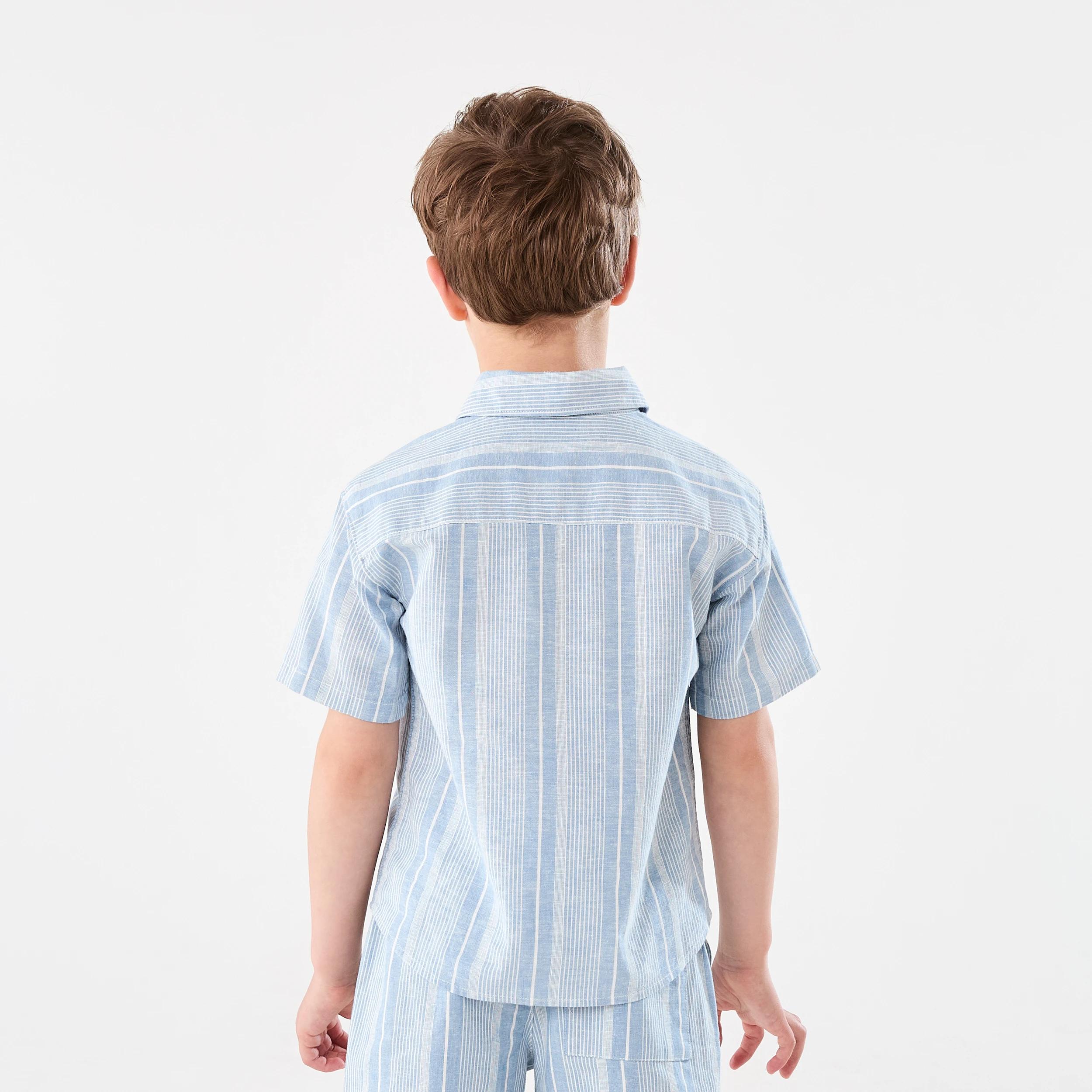 2 Linen Blend Shirt BOYS CC STRIPE, 2 of 6