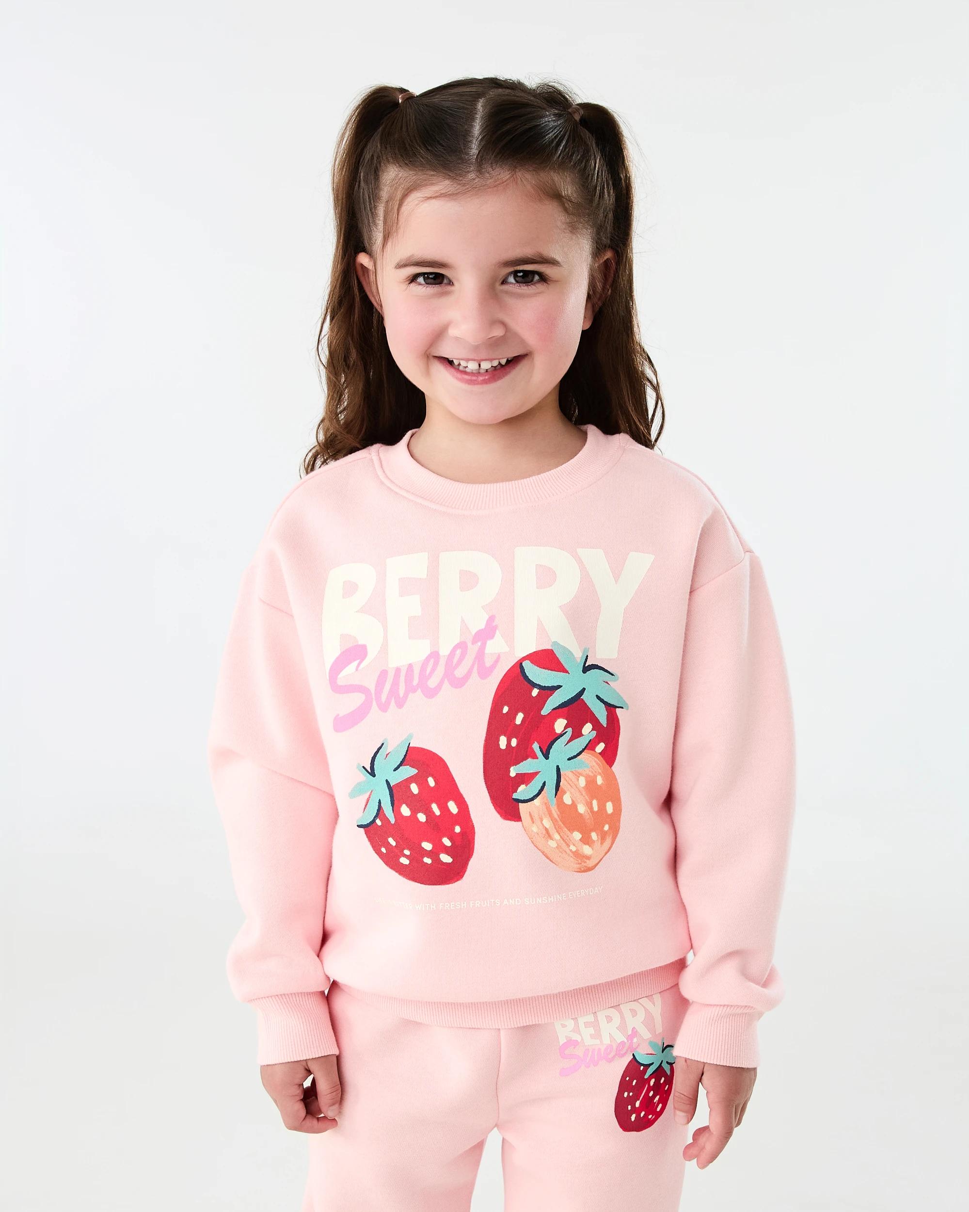 1 Print Crew Sweater Pch Berry, 1 of 8