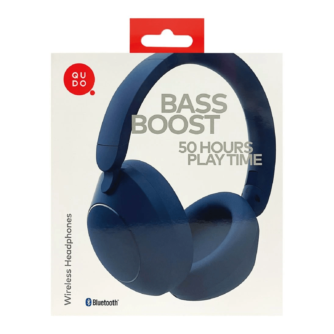 7 Qudo Wireless Bass Boost Headphones Navy, 7 of 8