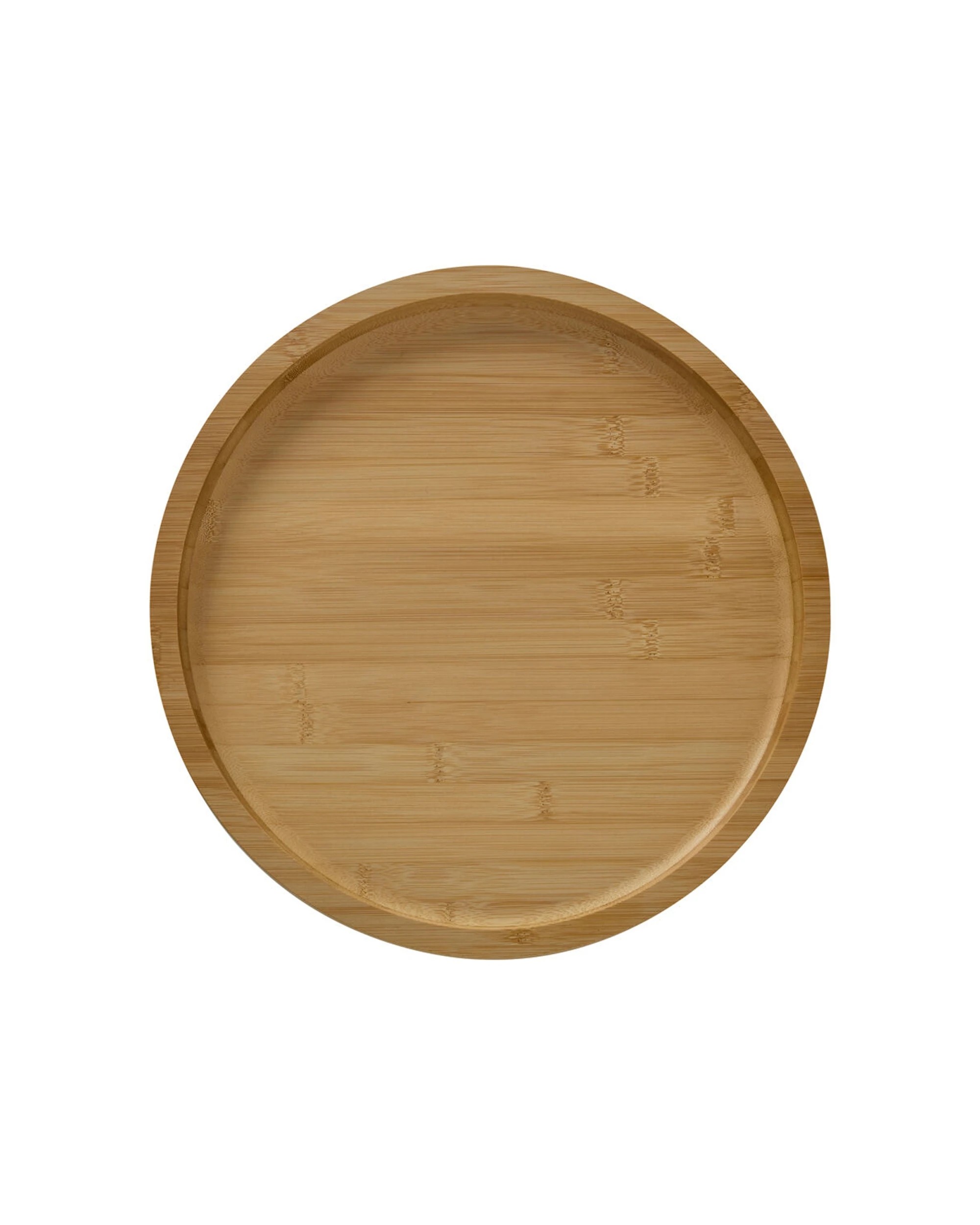 2 Farberware Build-a-Board Bamboo Round Snacking Board With Lid 35.5cm - Natural, 2 of 4