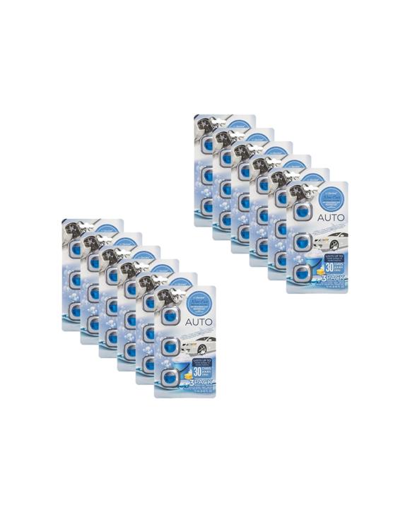 Air Fusion 12x 3pc Car/Automotive Air Freshener Vent Clip 4ml - New Car - Grey