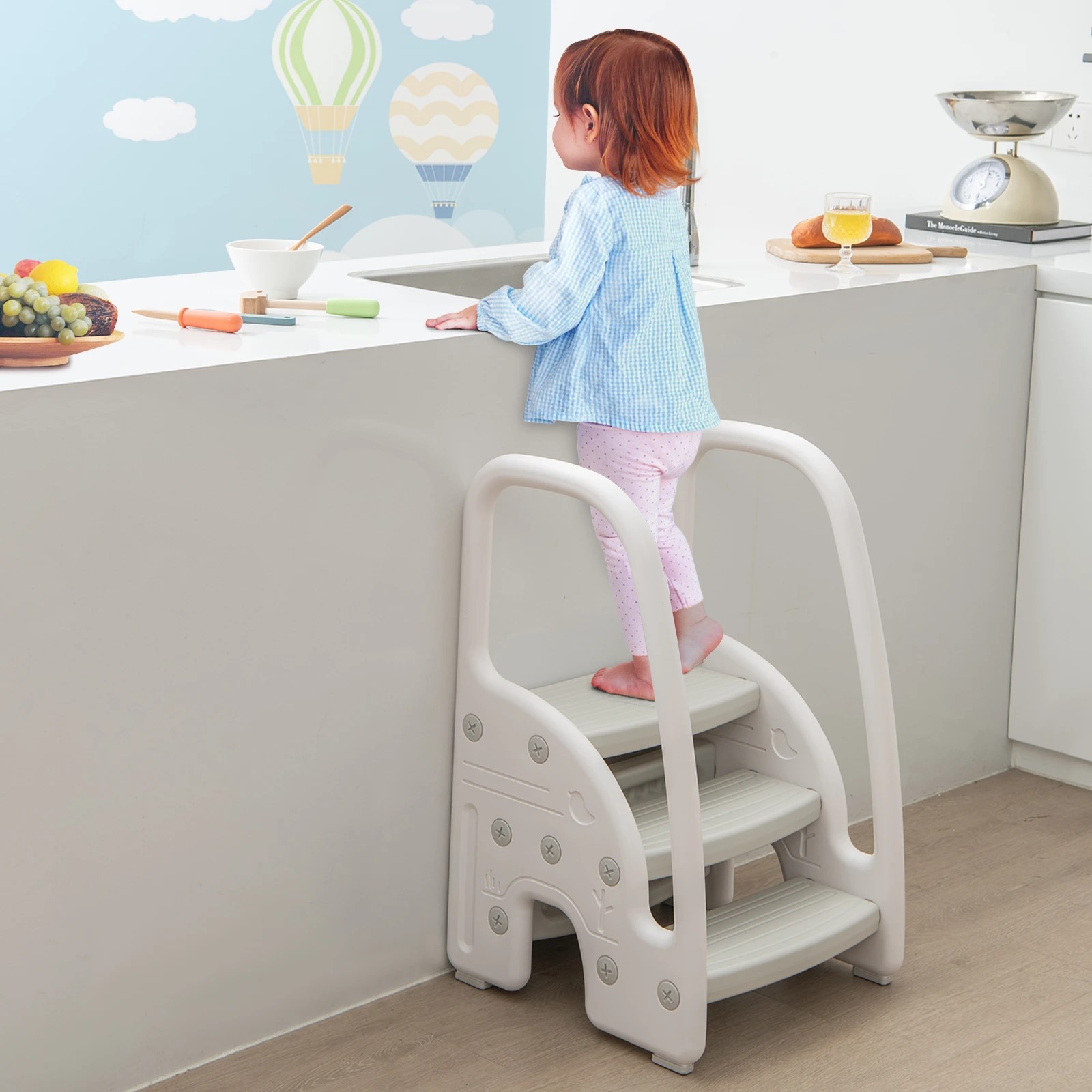 3 Costway 3-Step Stool Toilet Potty Training, 3 of 4