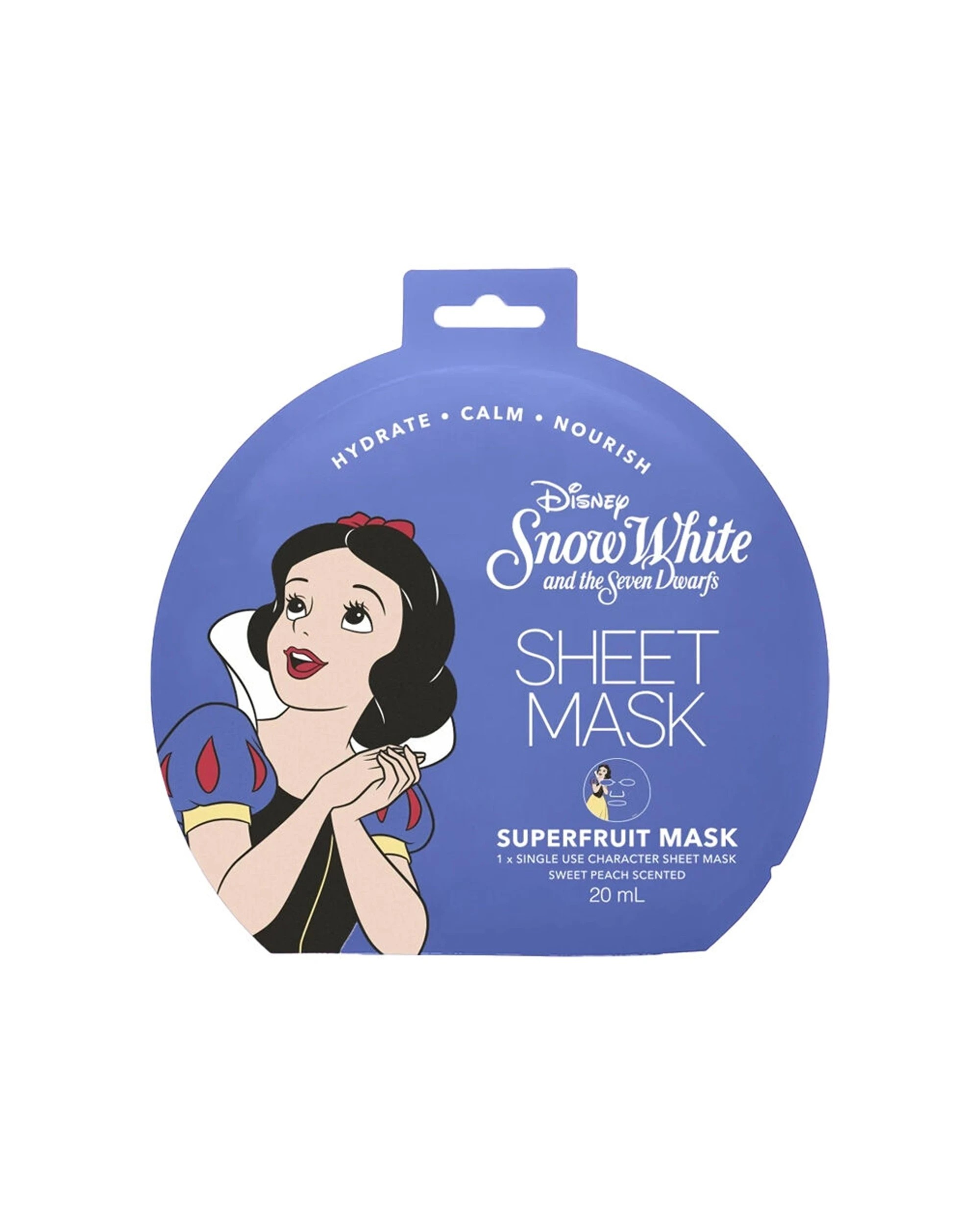 2 Disney Snow White Hydrating Sheet Gentle Facial Skincare Mask 10PK - Blue, 2 of 2