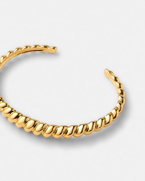 18K Gold Plated Twist Cuff Bracelet