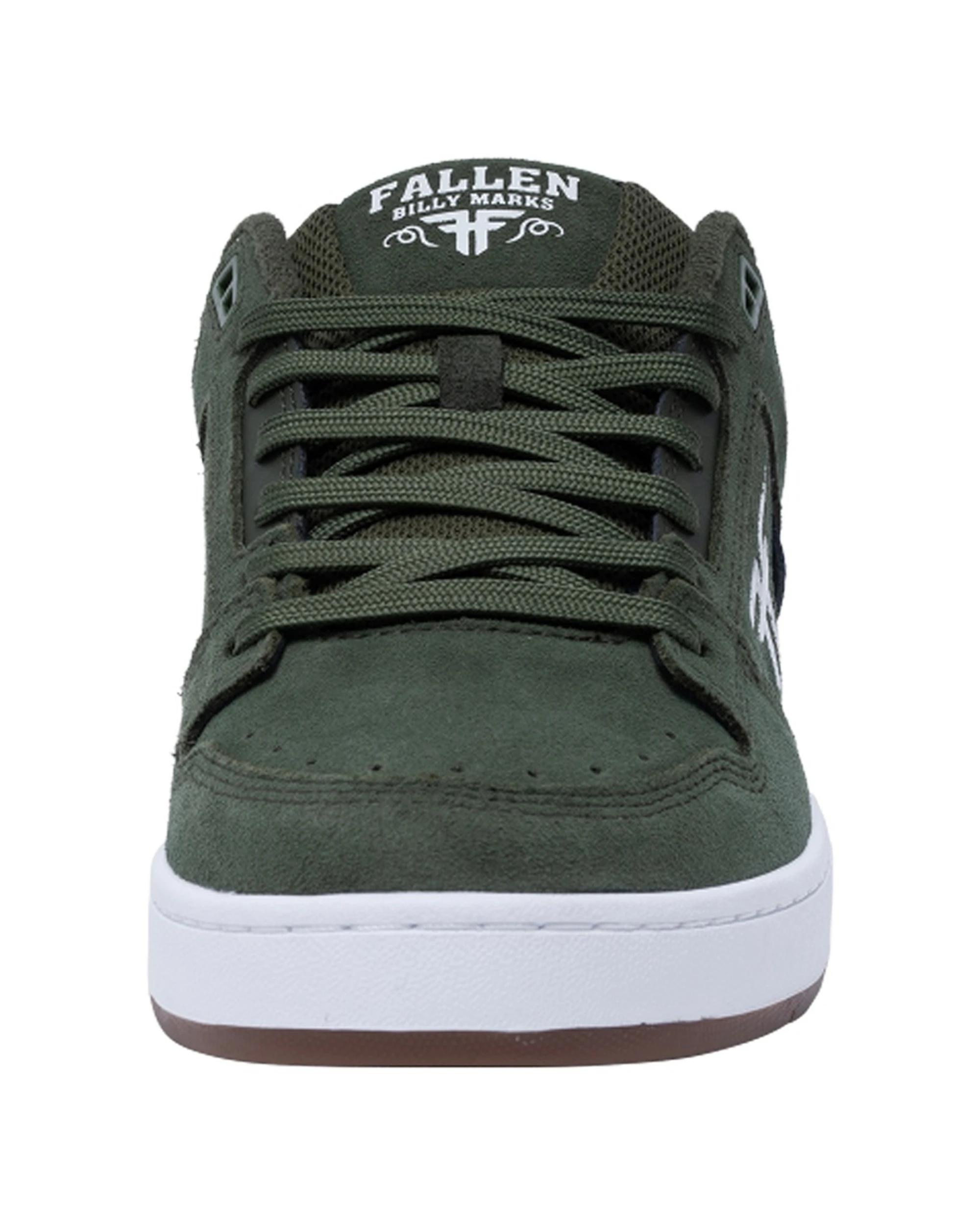 4 Fallen Footwear Revolver Billy Marks Suede Upper Construction Mens Casual Shoes FOREST/WHITE, 4 of 6