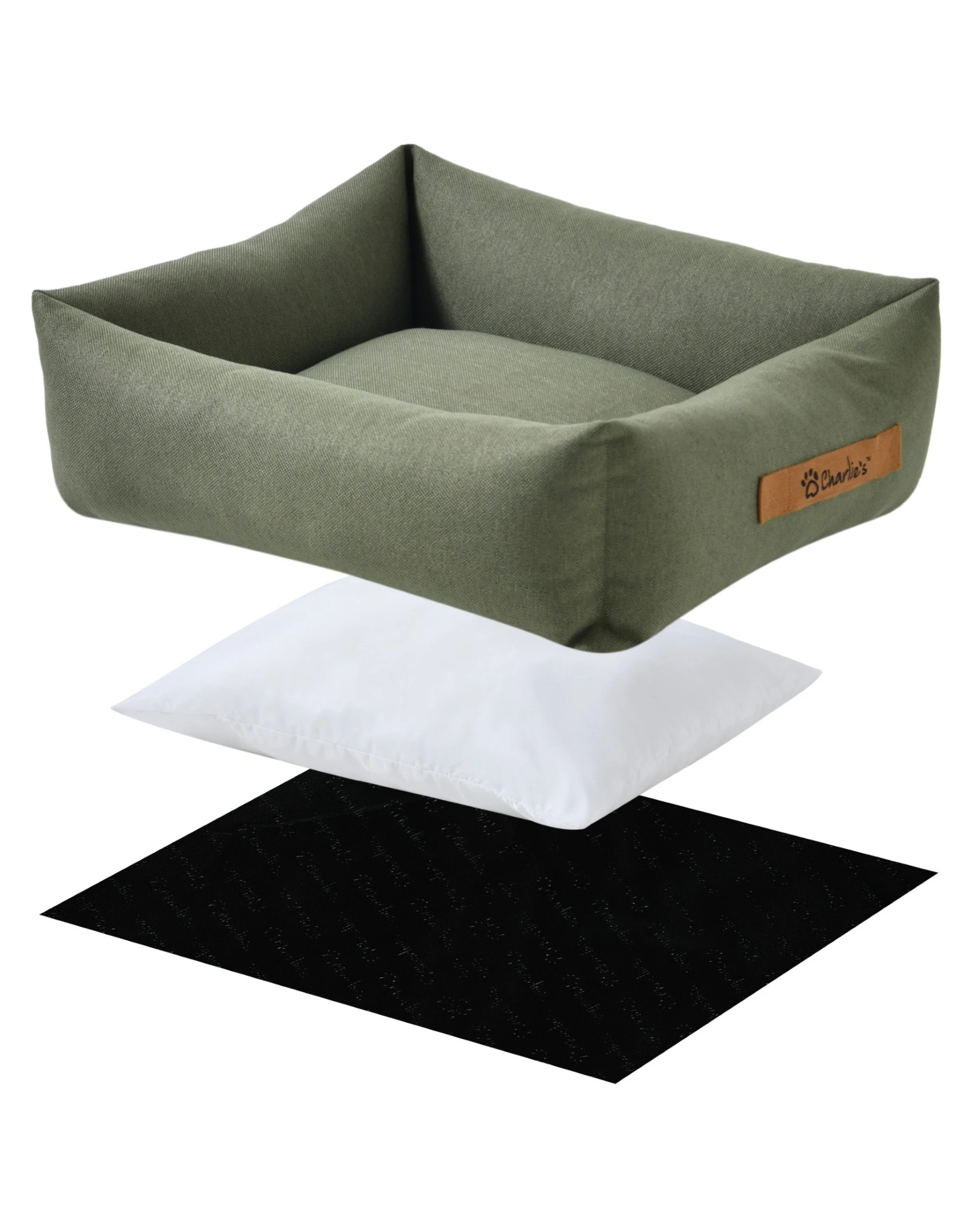 6 Charlie's Brooksy Woven Dog Bed Large - Olive, 6 of 10