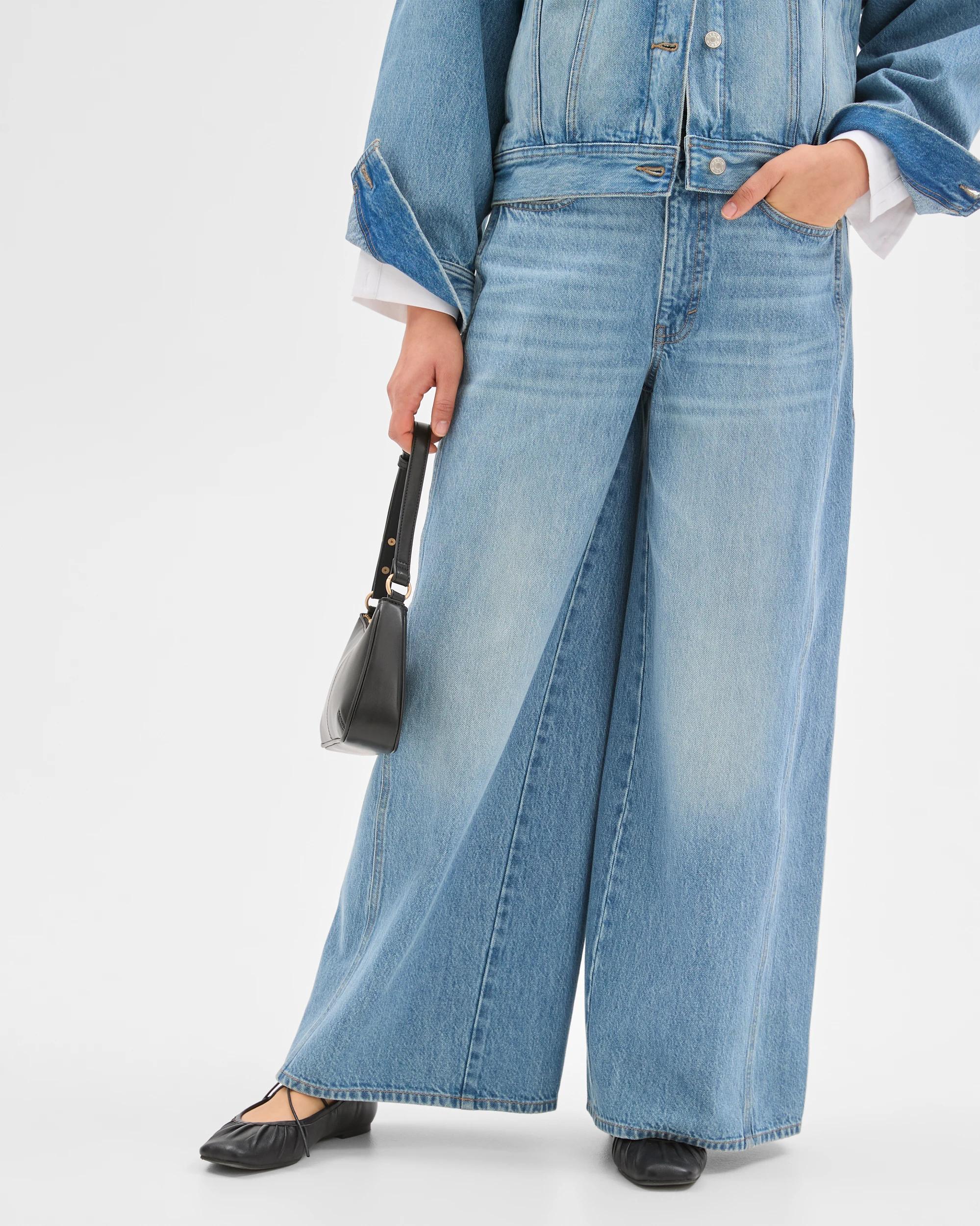 3 Target Denim Panelled Slouch Denim Jeans VINTAGE WORN, 3 of 8