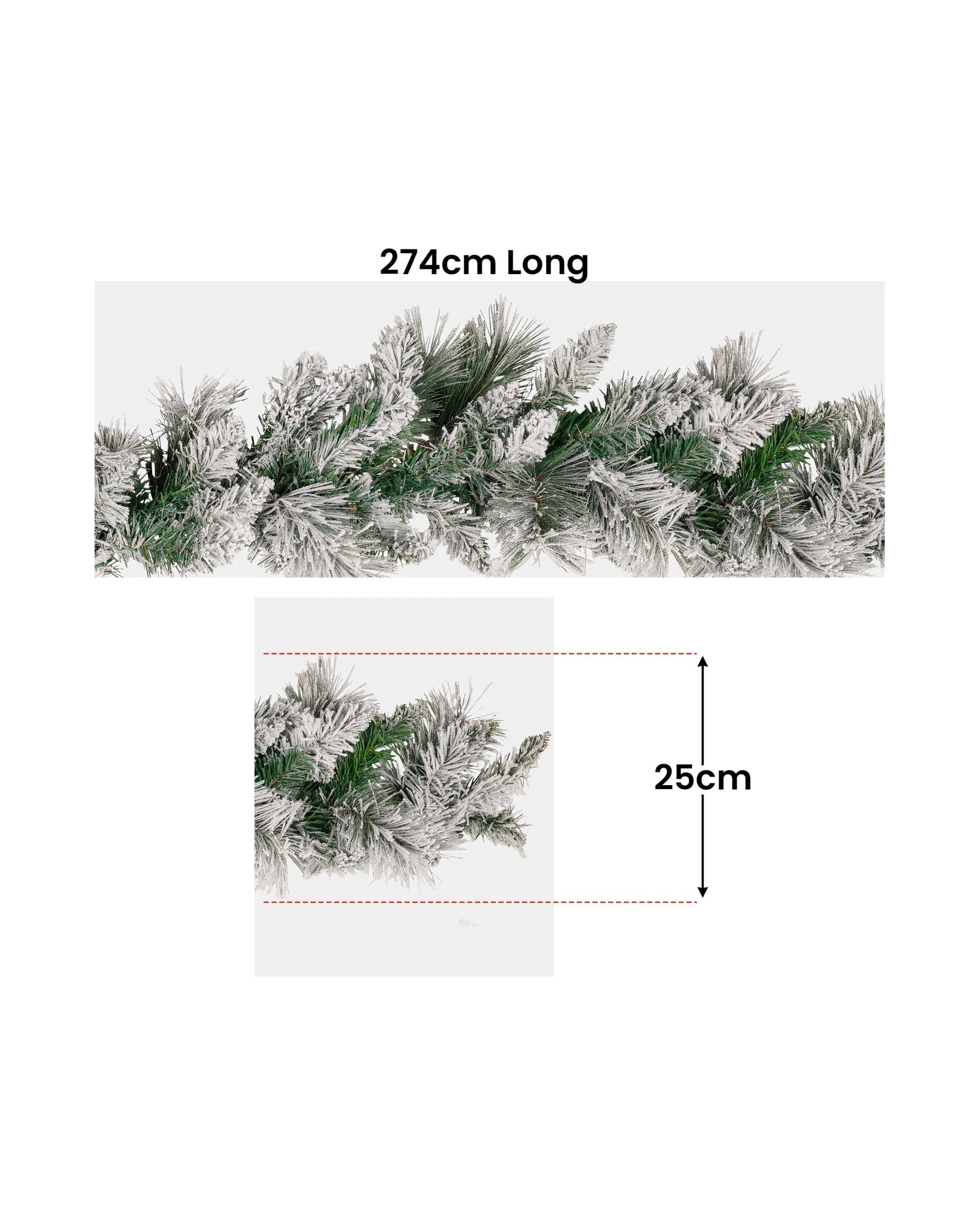 3 Christabelle 2.7m Snowy Christmas Garland Dorset Pine Pre-lit With Multi-function Led Lights Door Decoration, 3 of 7