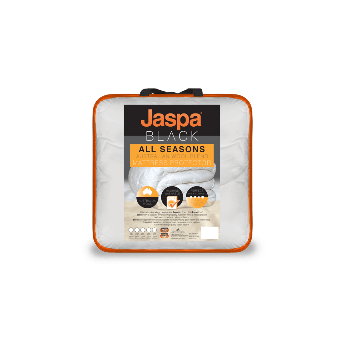 1 Jaspa Black All Seasons Mattress Protector - Queen - Silver, 1 of 2