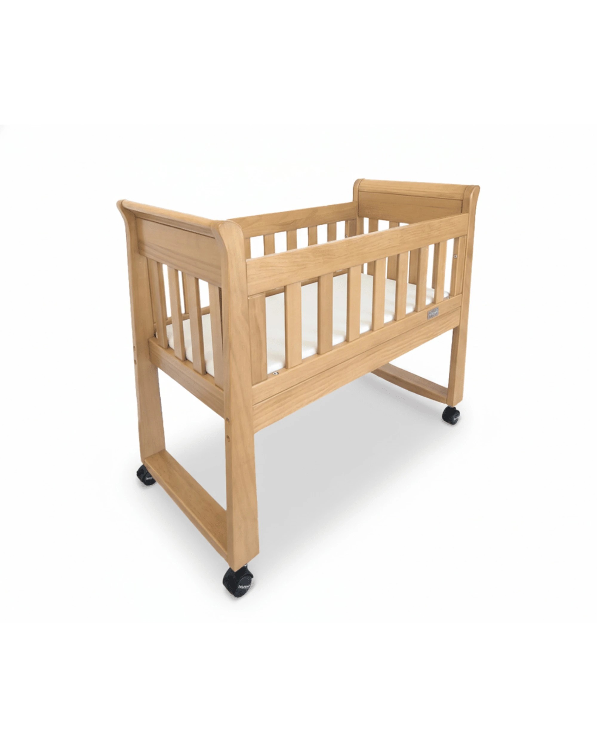3 Babyhood Sandton Sleigh Cradle, Bassinet and Rocking Seat with Breathe Eze Mattress - Natural, 3 of 5
