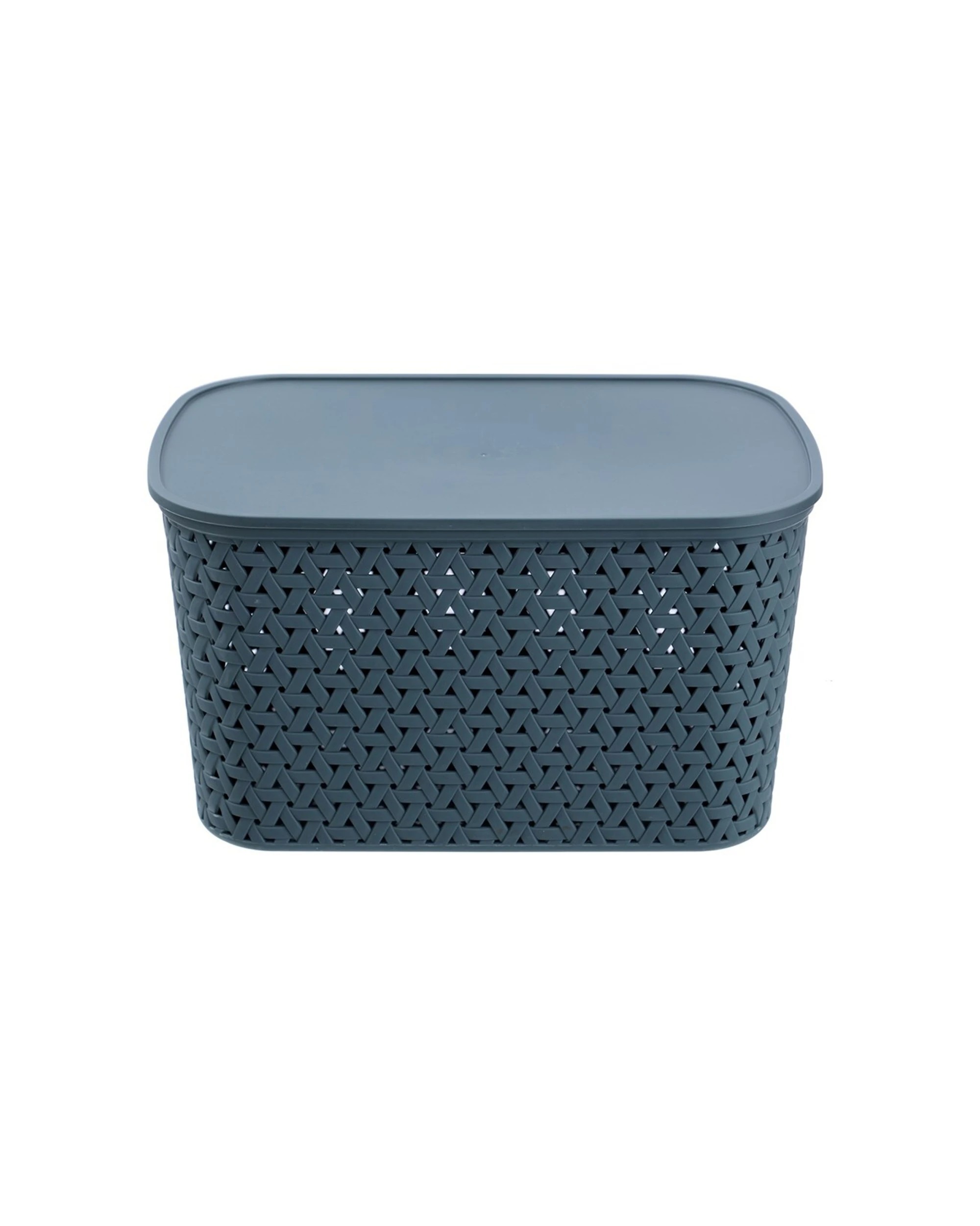 5 Boxsweden Woven Rattan 26l 40cm Lidded Basket Stackable Storage Organiser - Assorted, 5 of 9