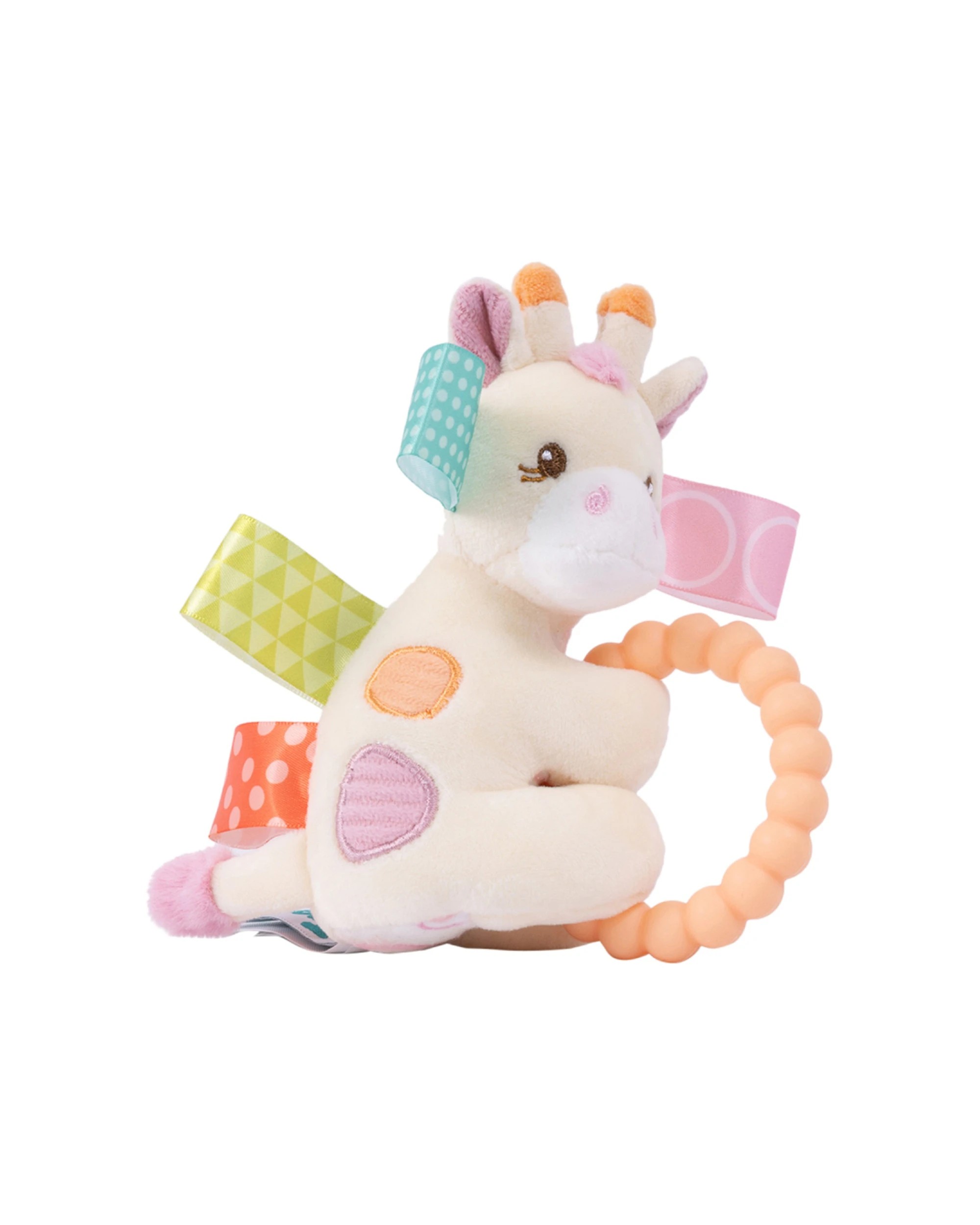 2 Mary Meyer Taggies Tilly Giraffe Teether Rattle Baby 0 Months Silicone - Pink, 2 of 5