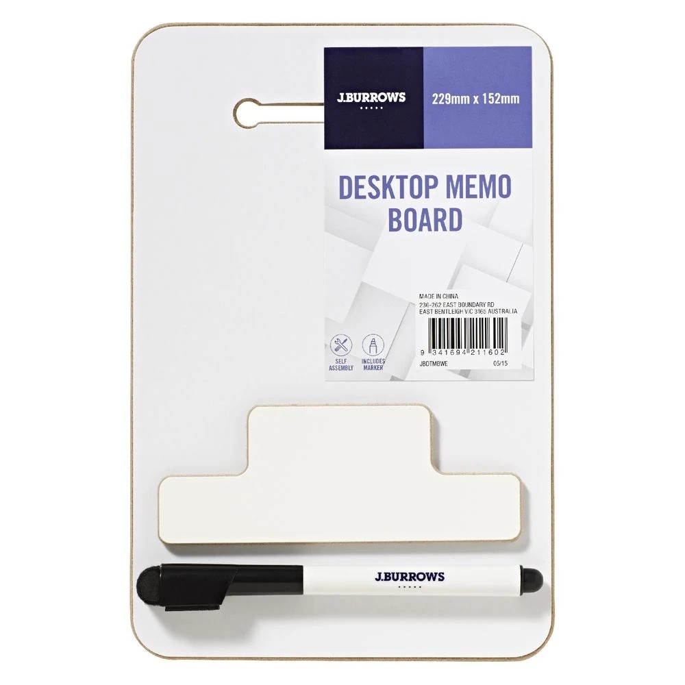 3 J.Burrows Desktop Memo Board 152 x 229mm White, 3 of 3