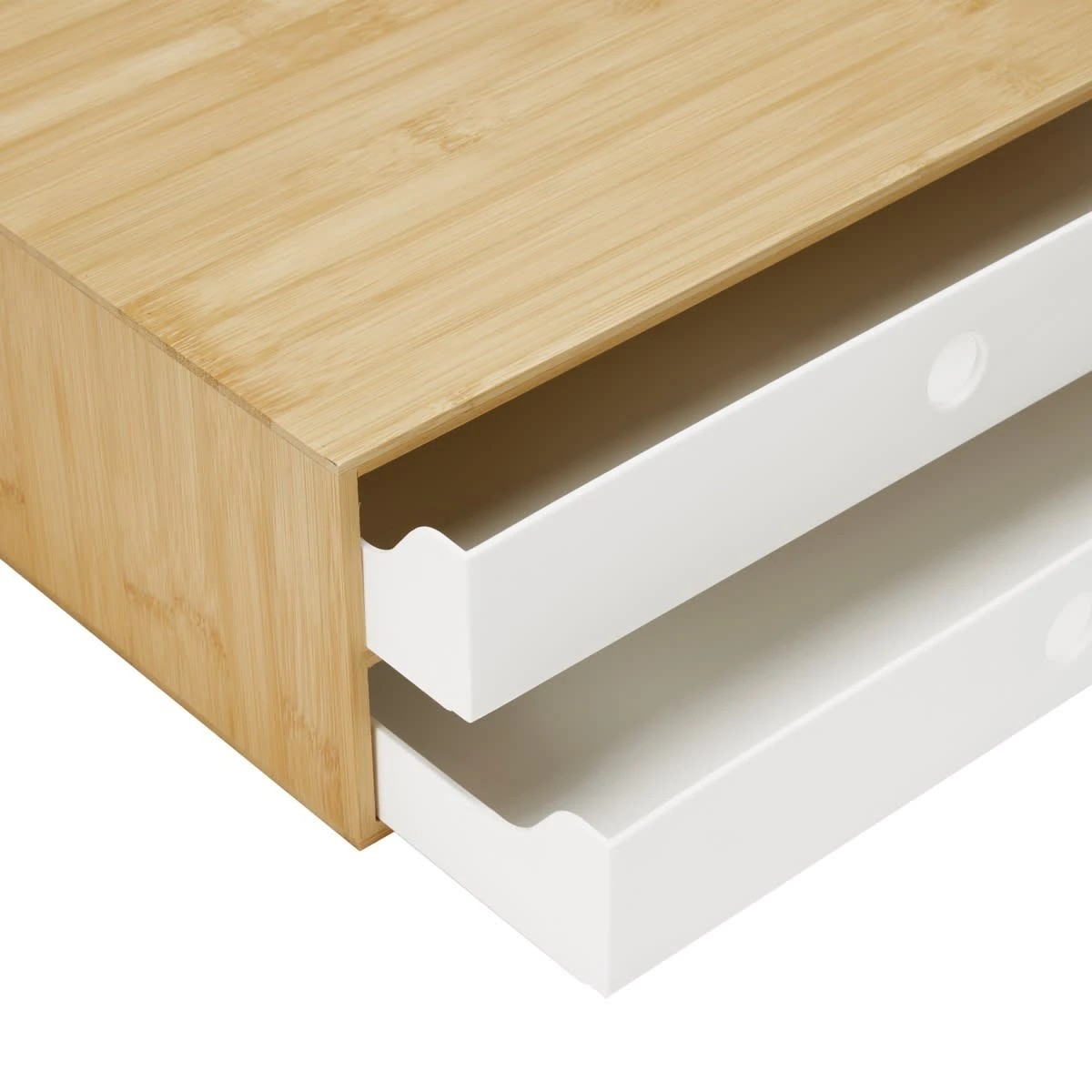 5 Bamboo and Plastic Desk Top Drawers, 5 of 9