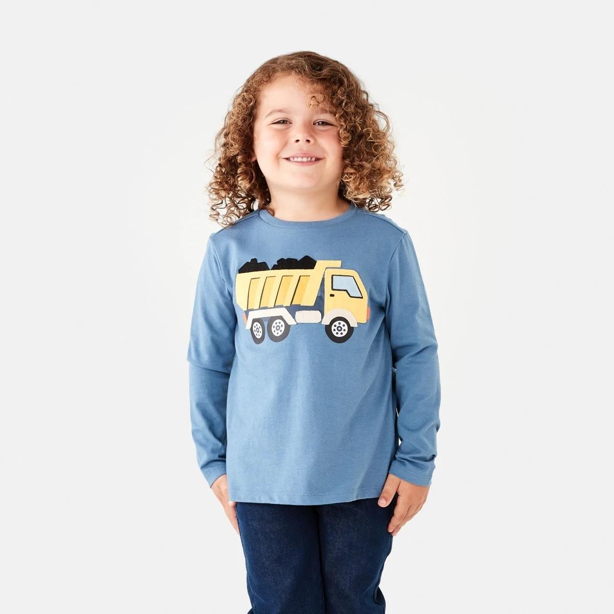 1 Long Sleeve Applique T-shirt Cblue Trck, 1 of 8