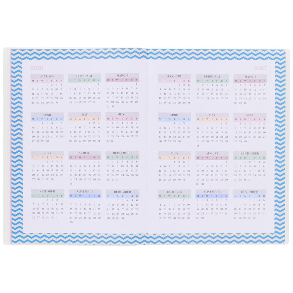 3 Otto A4 Week to View Geo FY26/27 Diary Green, 3 of 7