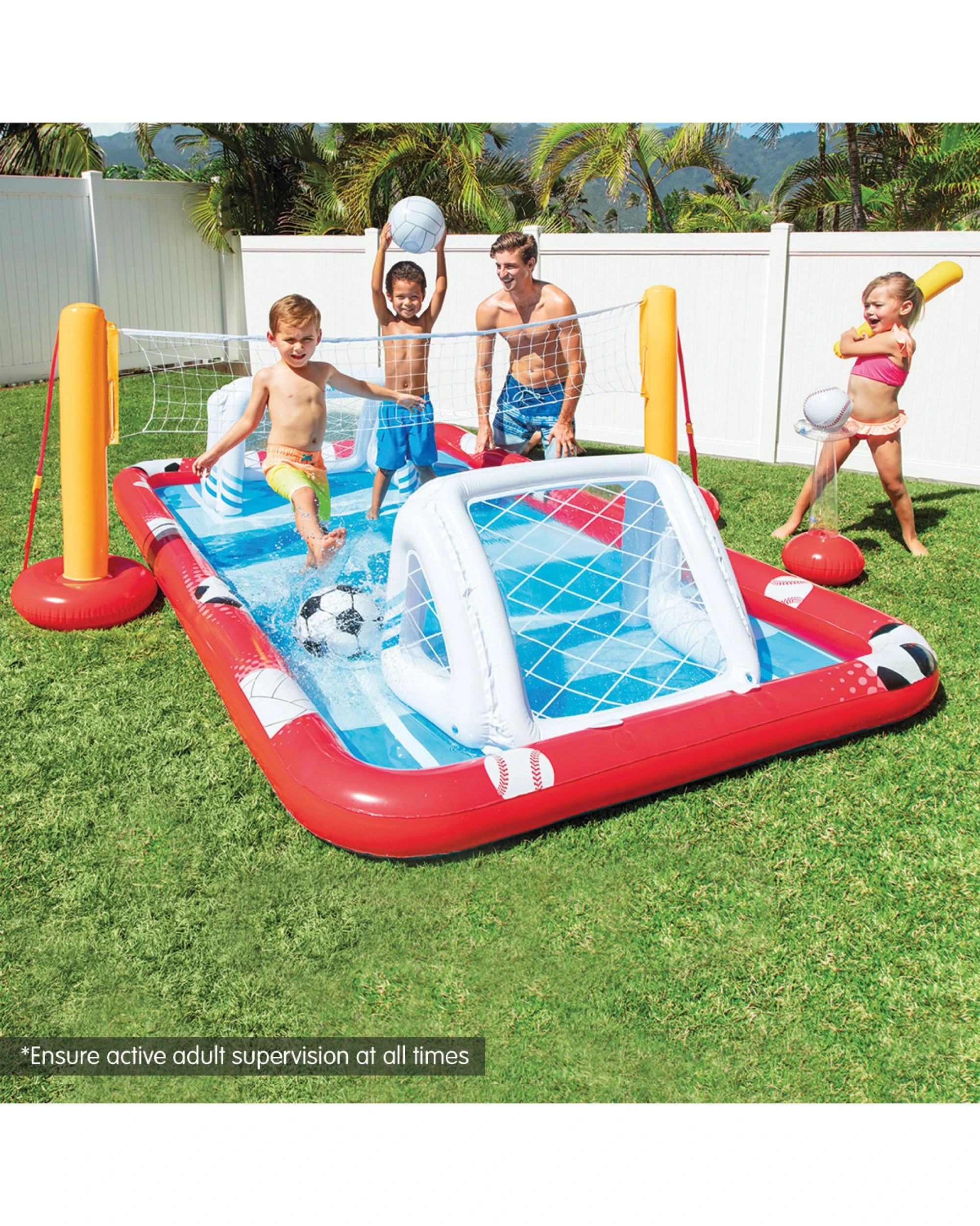 5 Intex 57147np Action Sports Play Centre Soccer Volleyball Baseball, 5 of 7