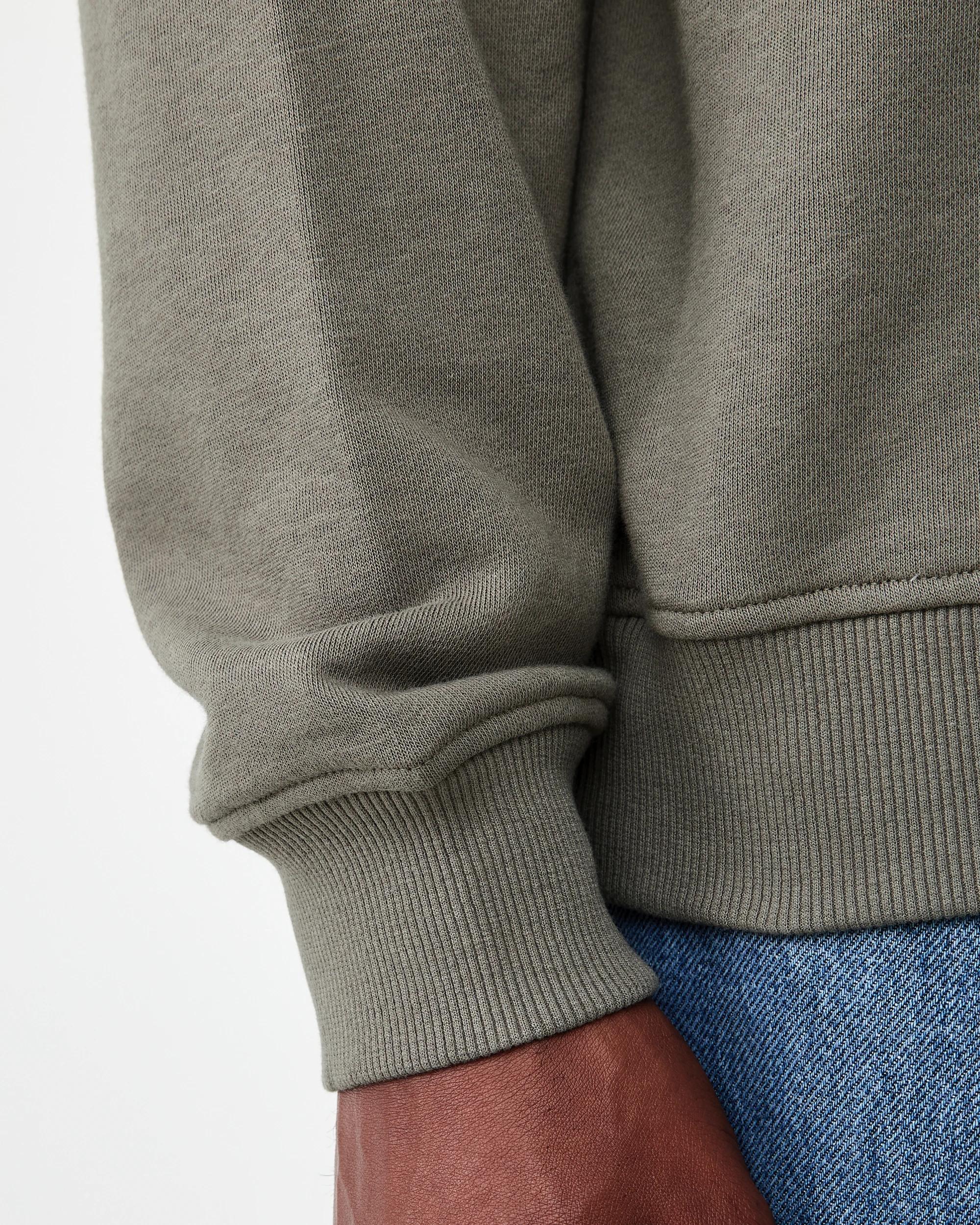 8 Terry Oversized Print Crew Neck Sweatshirt Grn Sevila, 8 of 9