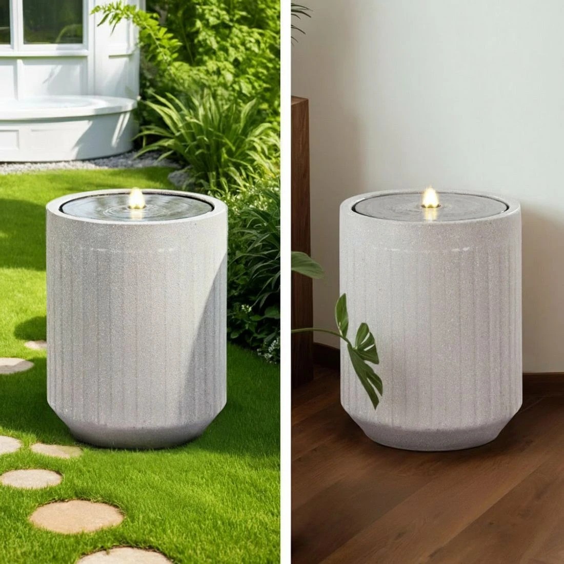 4 Gardeon Solar Fountain Water Feature Outdoor Fountain LED Lights - Grey, 4 of 6