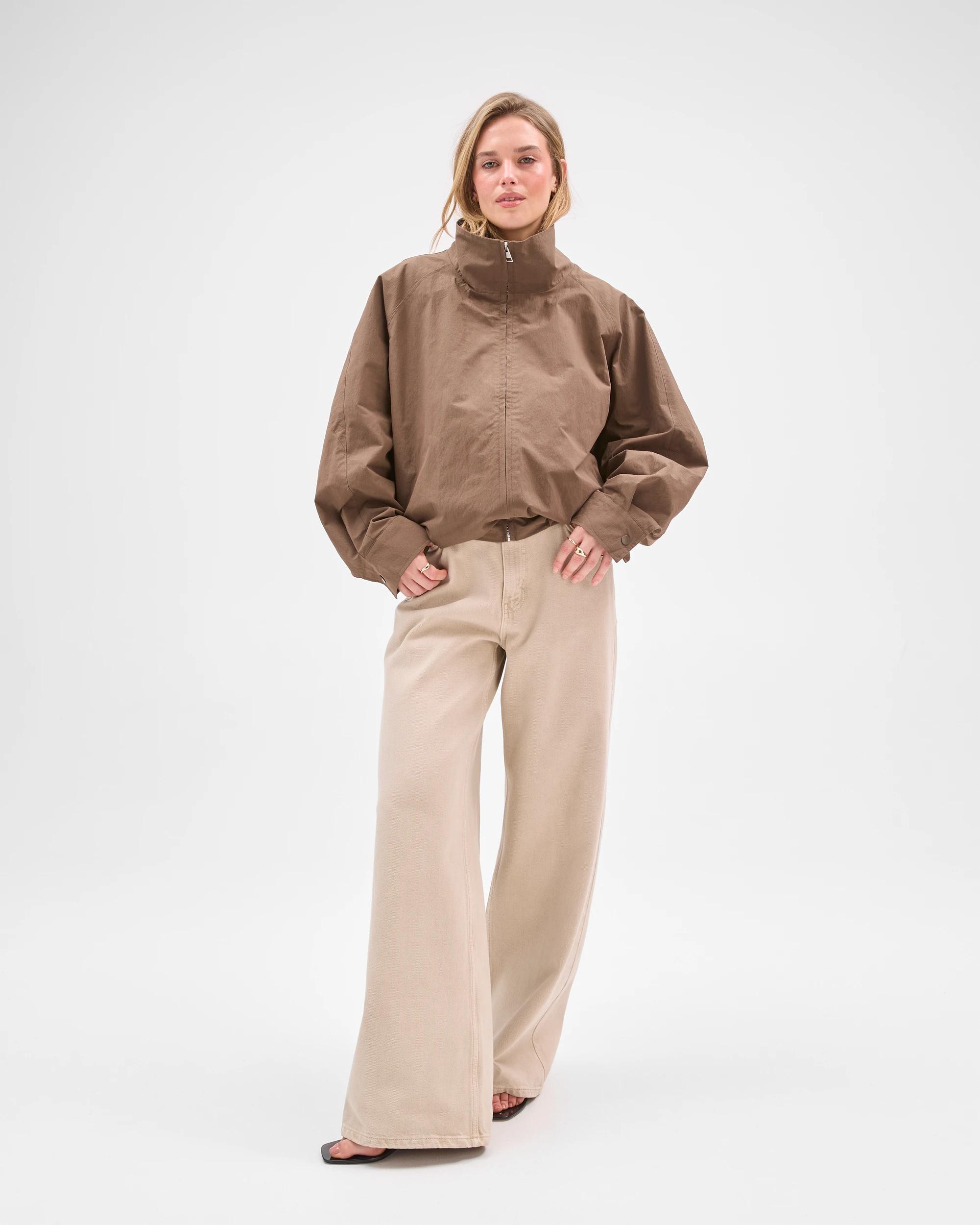 3 Lily Loves Australian Cotton Blend Wide Leg Denim Jeans SOFT STONE, 3 of 6