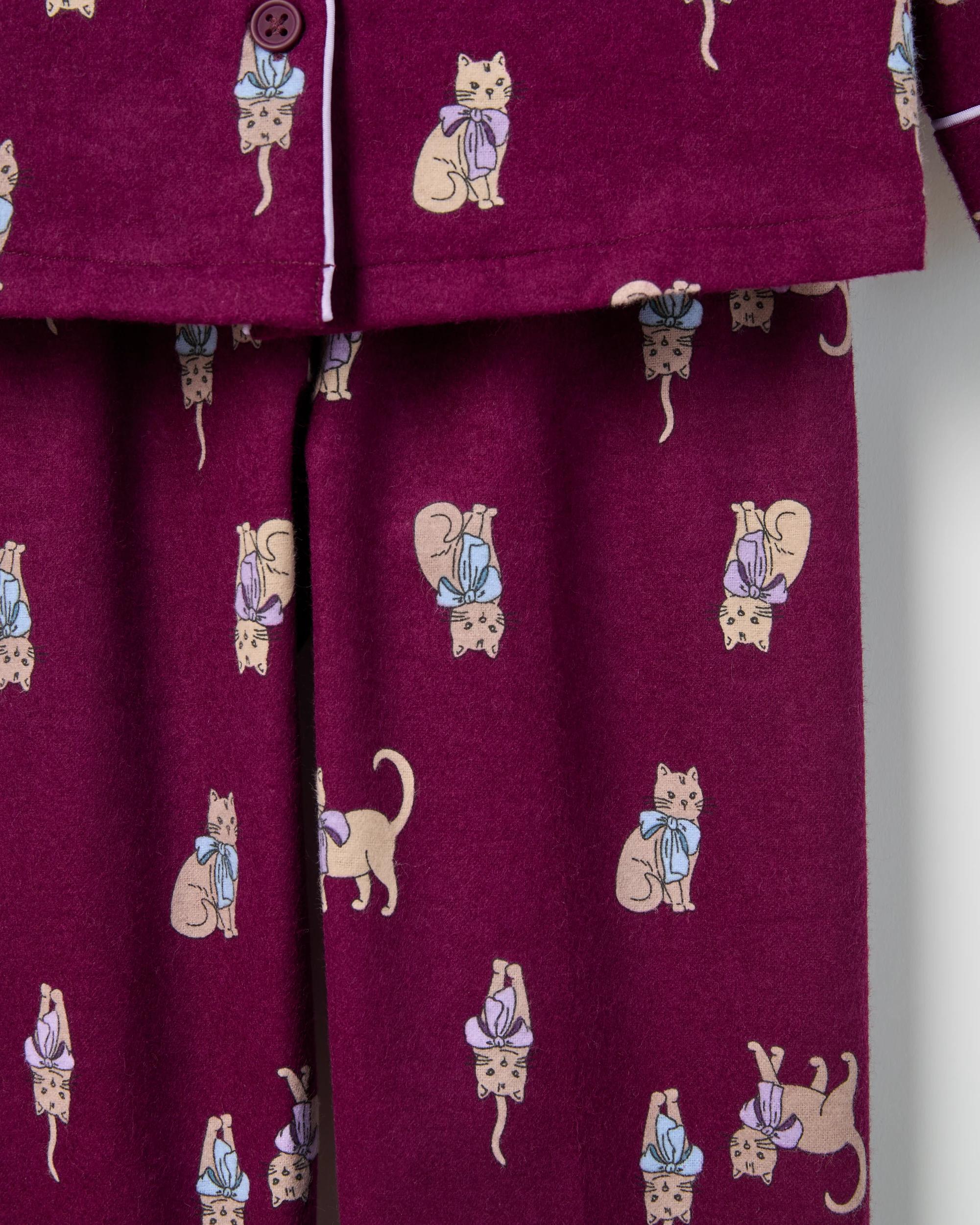 3 Target Kids Australian Cotton Younger Girls Flannelette Pyjama Set CATS, 3 of 4