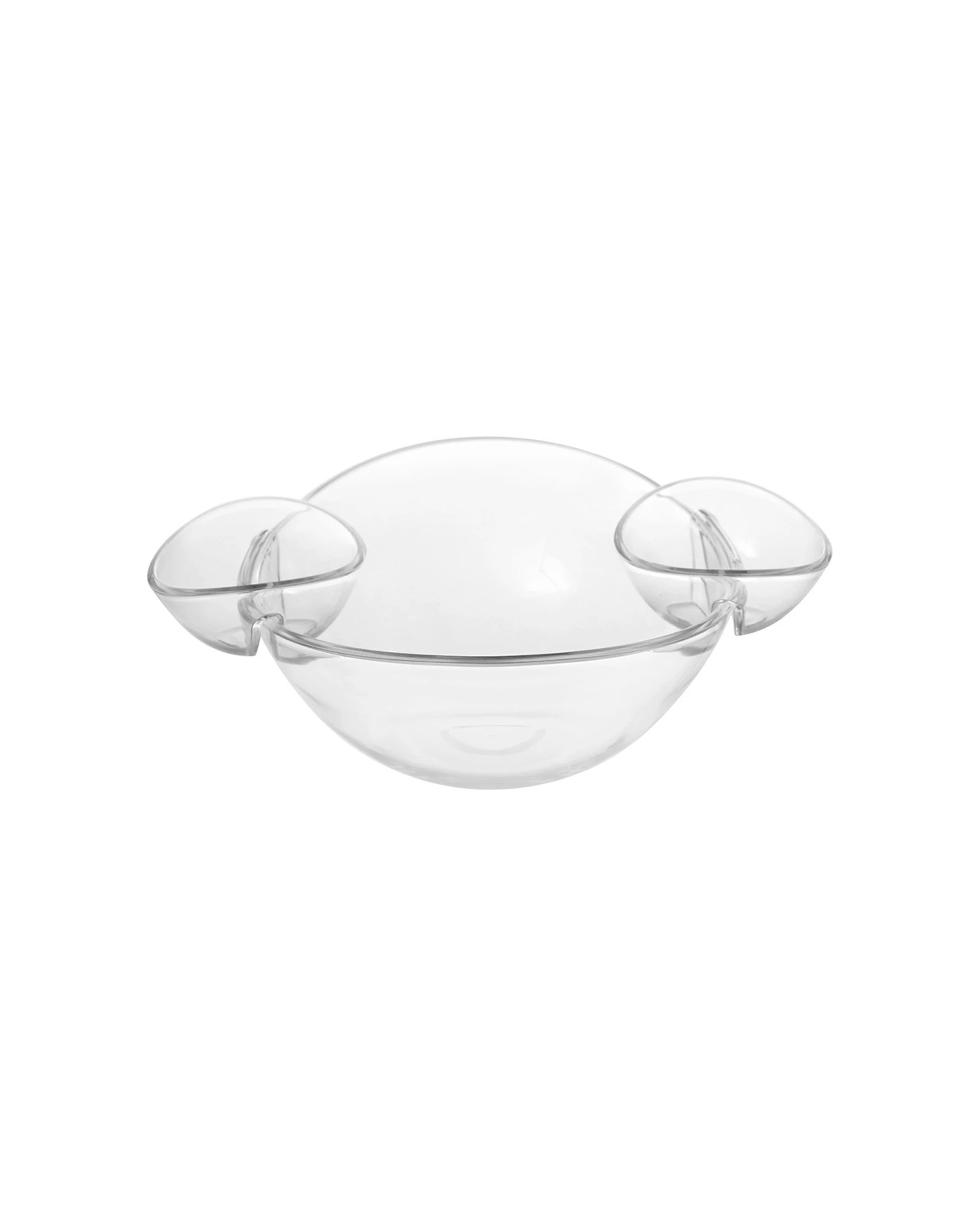 3 Lemon & Lime Crystal Dip Serving Bowl With Detachable Dipping Bowls - Clear, 3 of 5