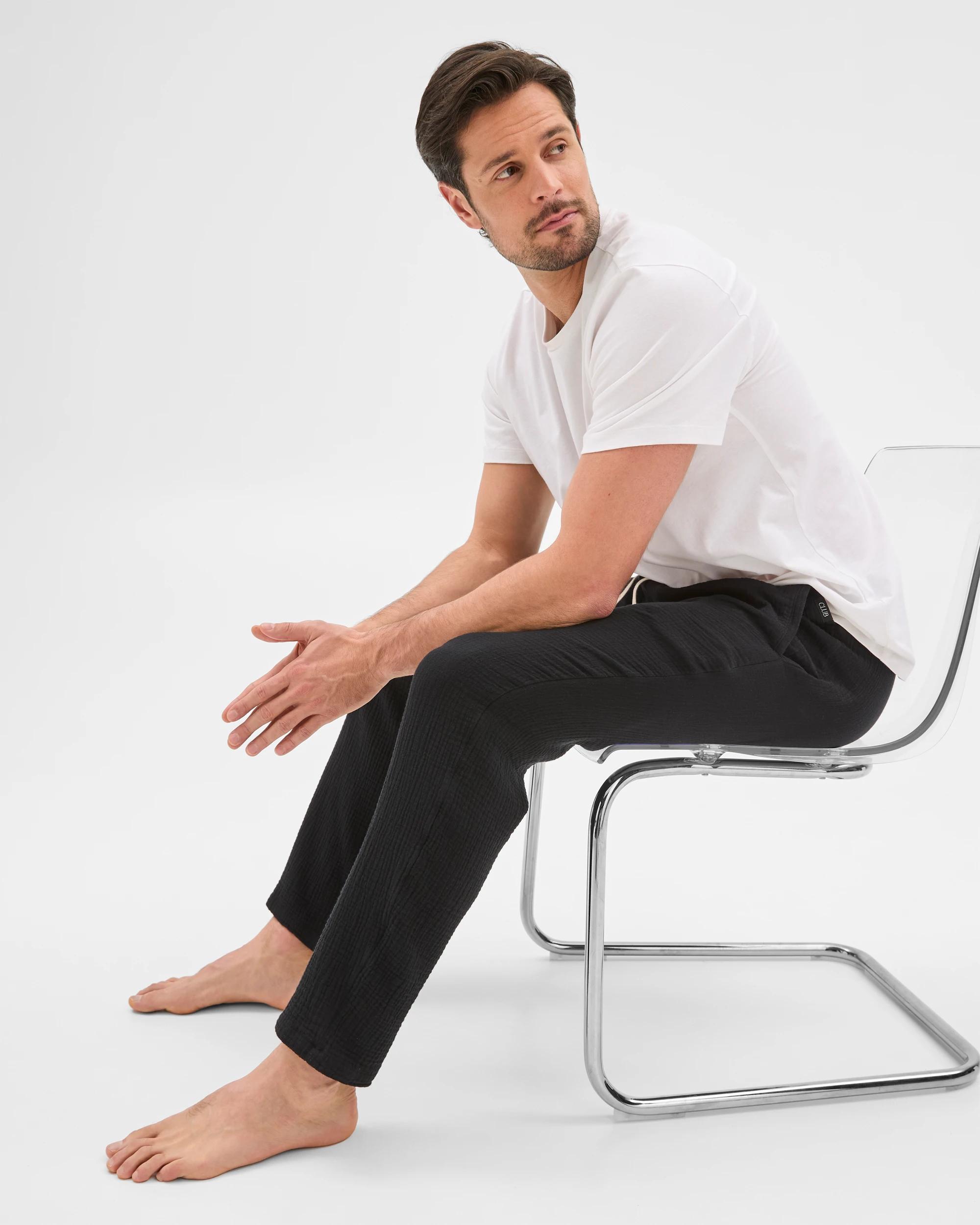 1 Target Mens Poplin Sleep Pyjama Pants - Maxx BLACK, 1 of 5