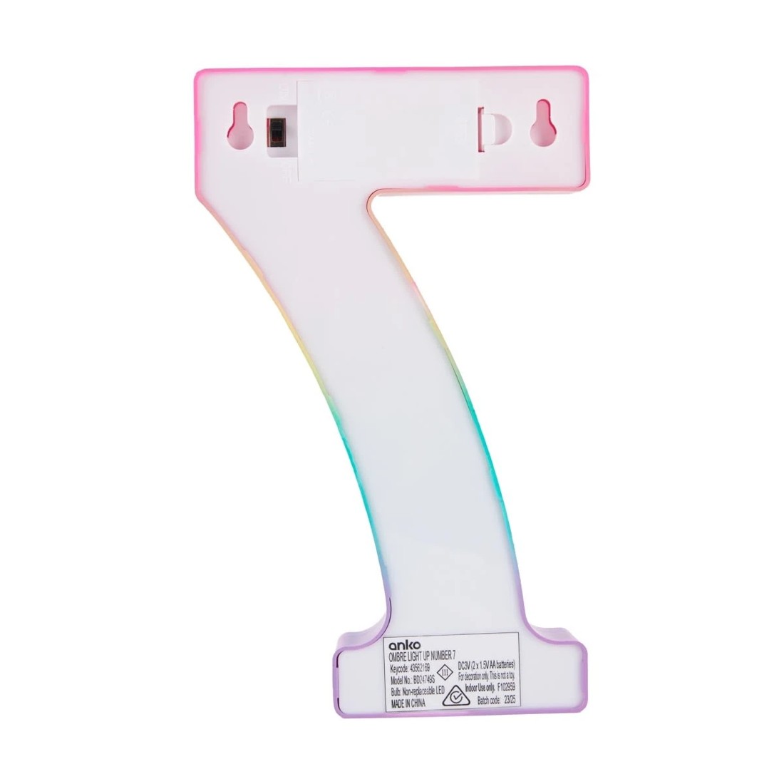 3 Ombre Light Up Number - 7, 3 of 5