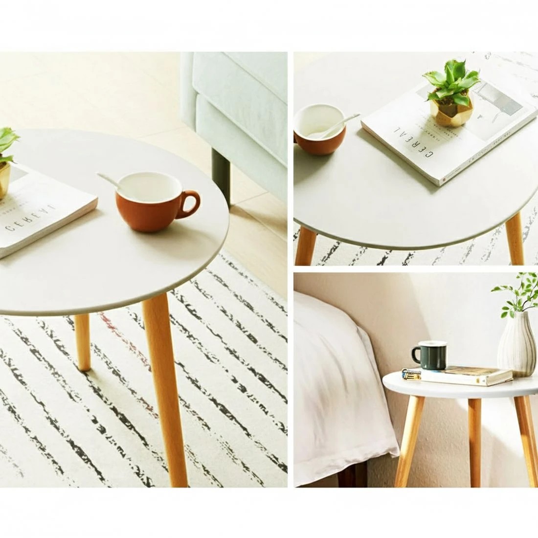 5 Artiss Coffee Table Round 50CM Callix - Multi, 5 of 7