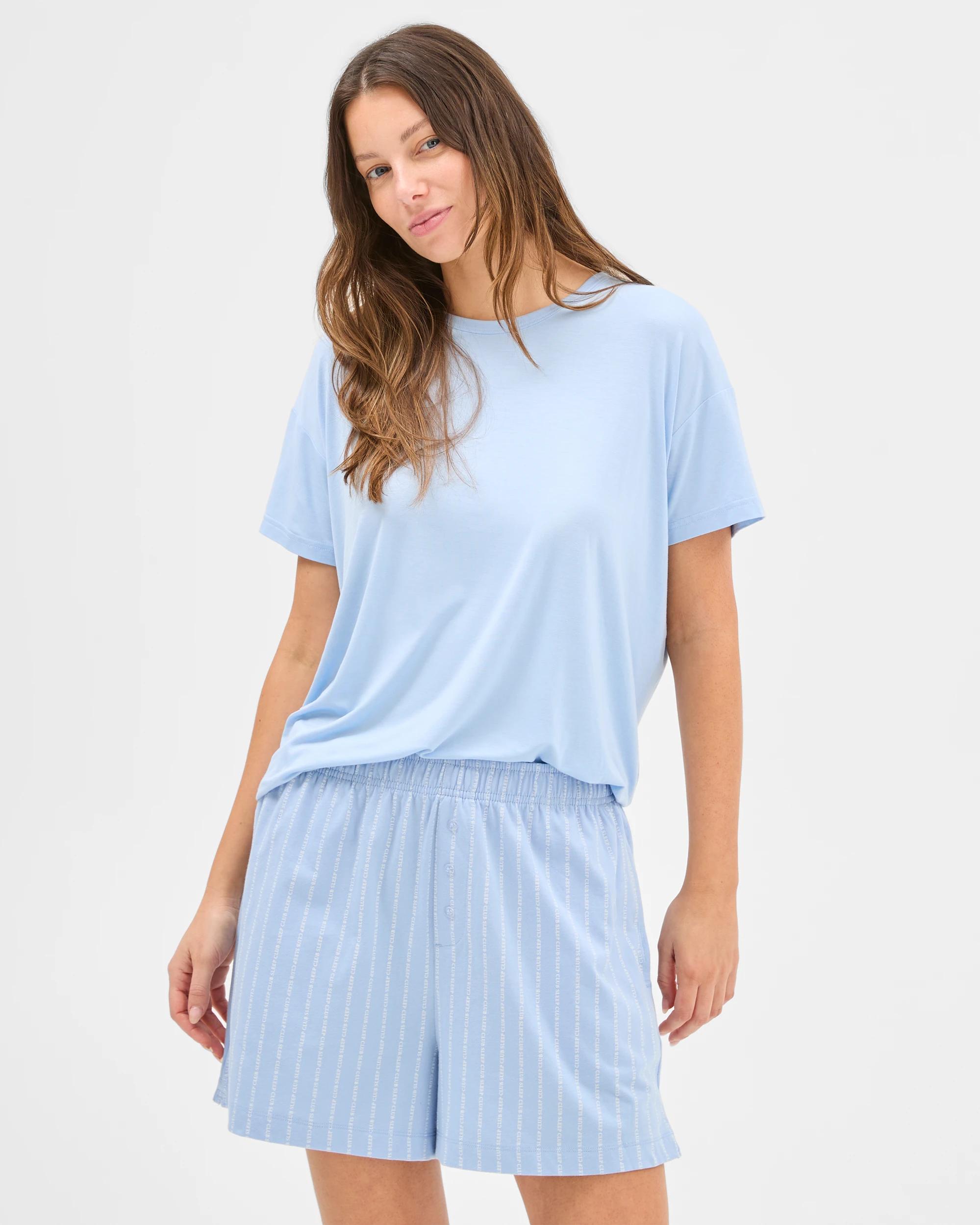 3 Target Australian Cotton Jersey Sleep Boxer Shorts BLUE / STRIPE, 3 of 5