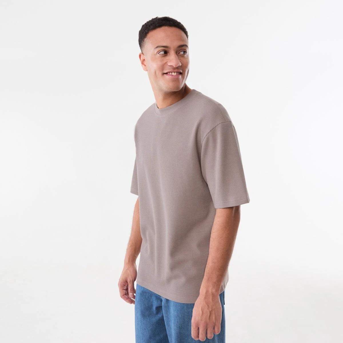 2 Oversized Waffle T-shirt MUSHROOM DUST, 2 of 5