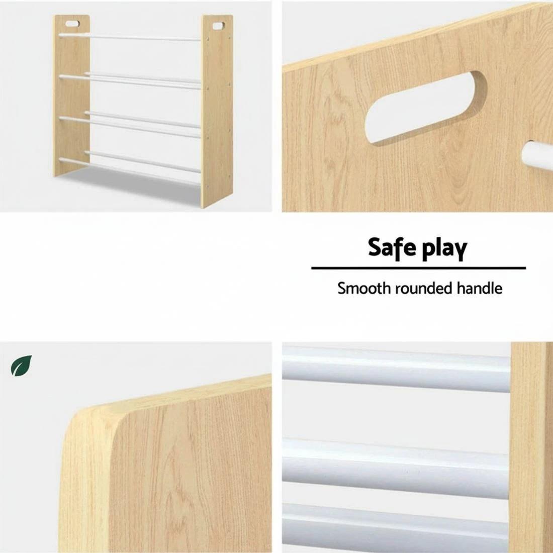 7 Keezi Kids Toy Box 12 Bins Bookshelf Organiser Children Storage Rack - Natural, 7 of 8