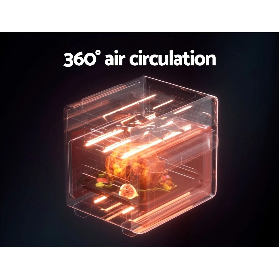 7 Devanti Air Fryer 15L LCD Fryers Oven - Black, 7 of 7