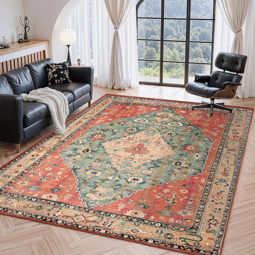 7 Marlow Large Area Rugs Boho Faux Cashmere Carpet Print, 7 of 8