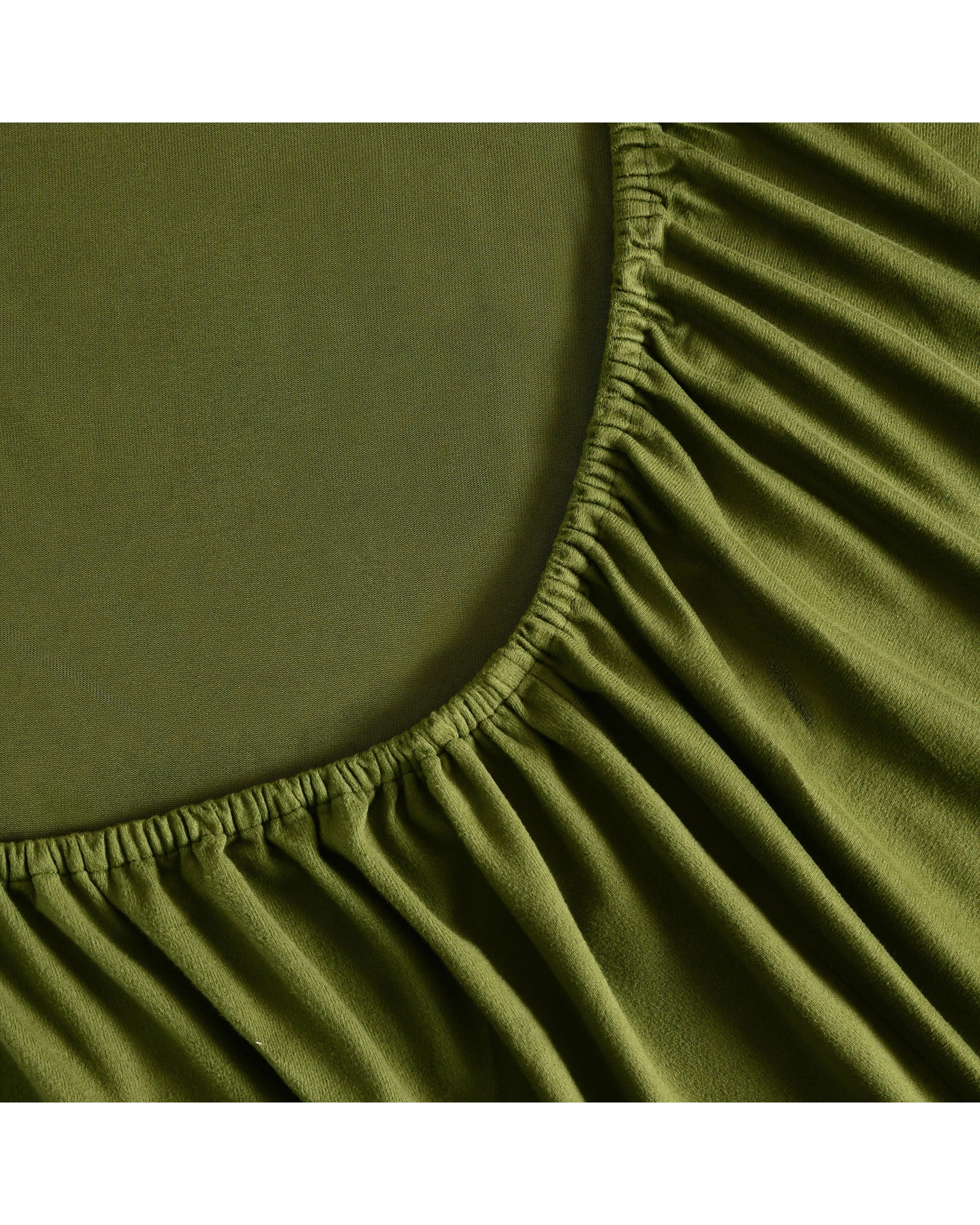 5 Dreamaker Micro Flannel Combo Fitted Sheet Set - Super King Bed - Olive, 5 of 7