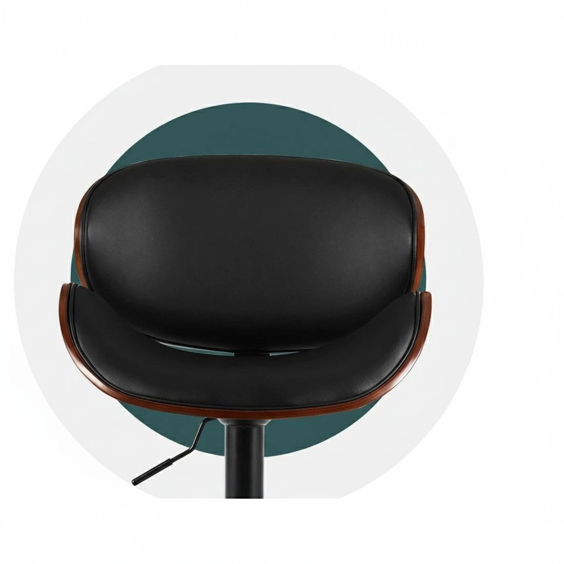 5 Artiss Bar Stools Gas Lift Leather Padded - Black, 5 of 5