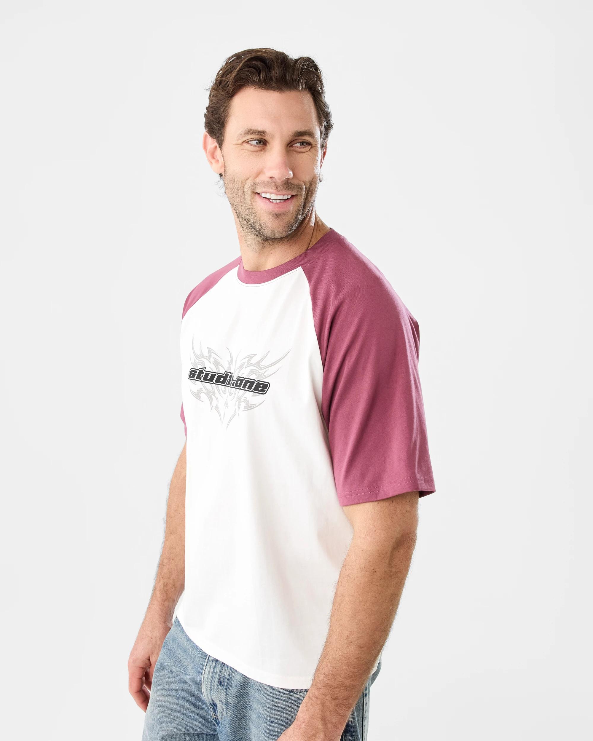 2 Boxy Raglan Print T-shirt Wht Tribal, 2 of 4