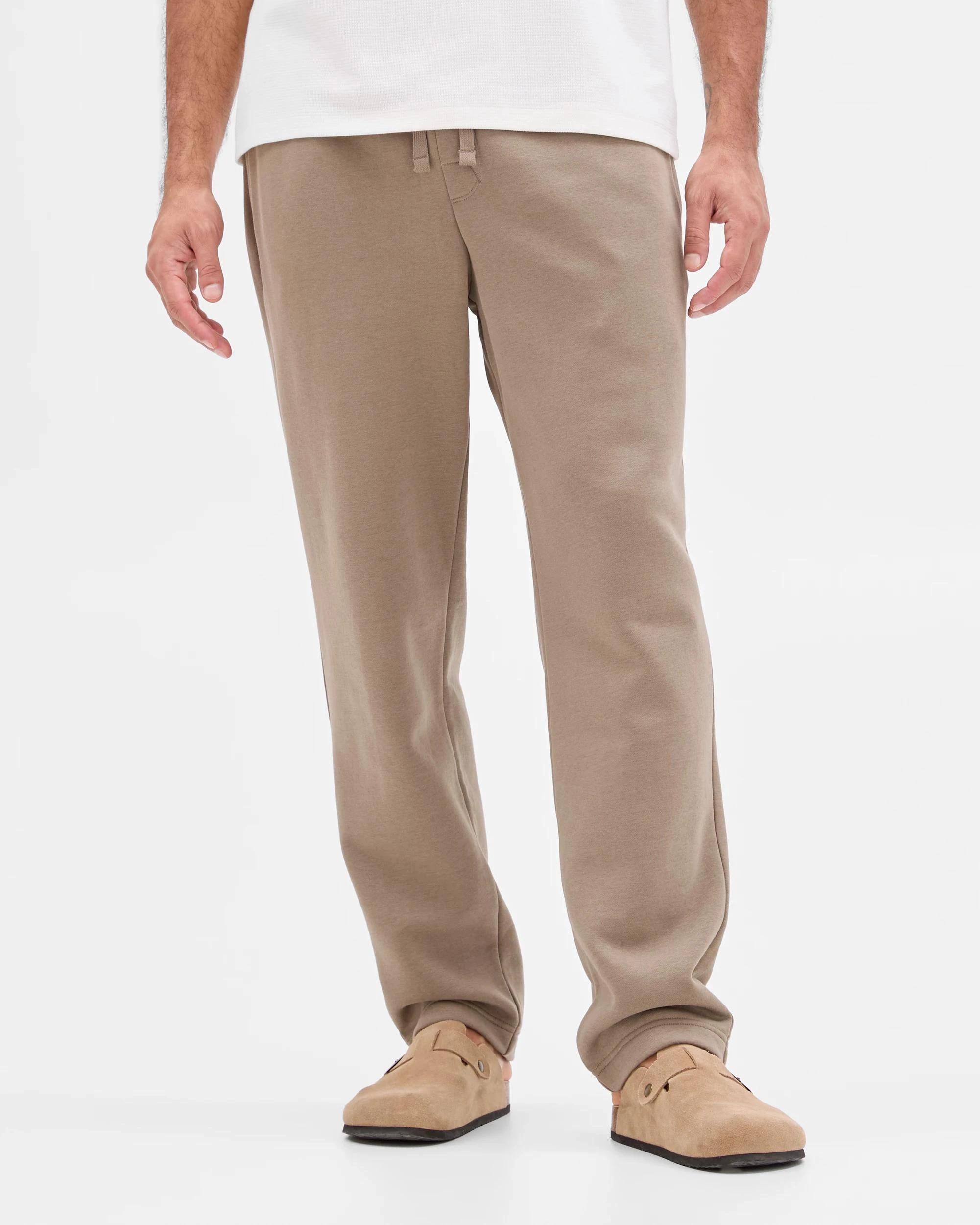 2 Target Man Australian Cotton Blend Uncuffed Trackpants MUSHROOM, 2 of 5