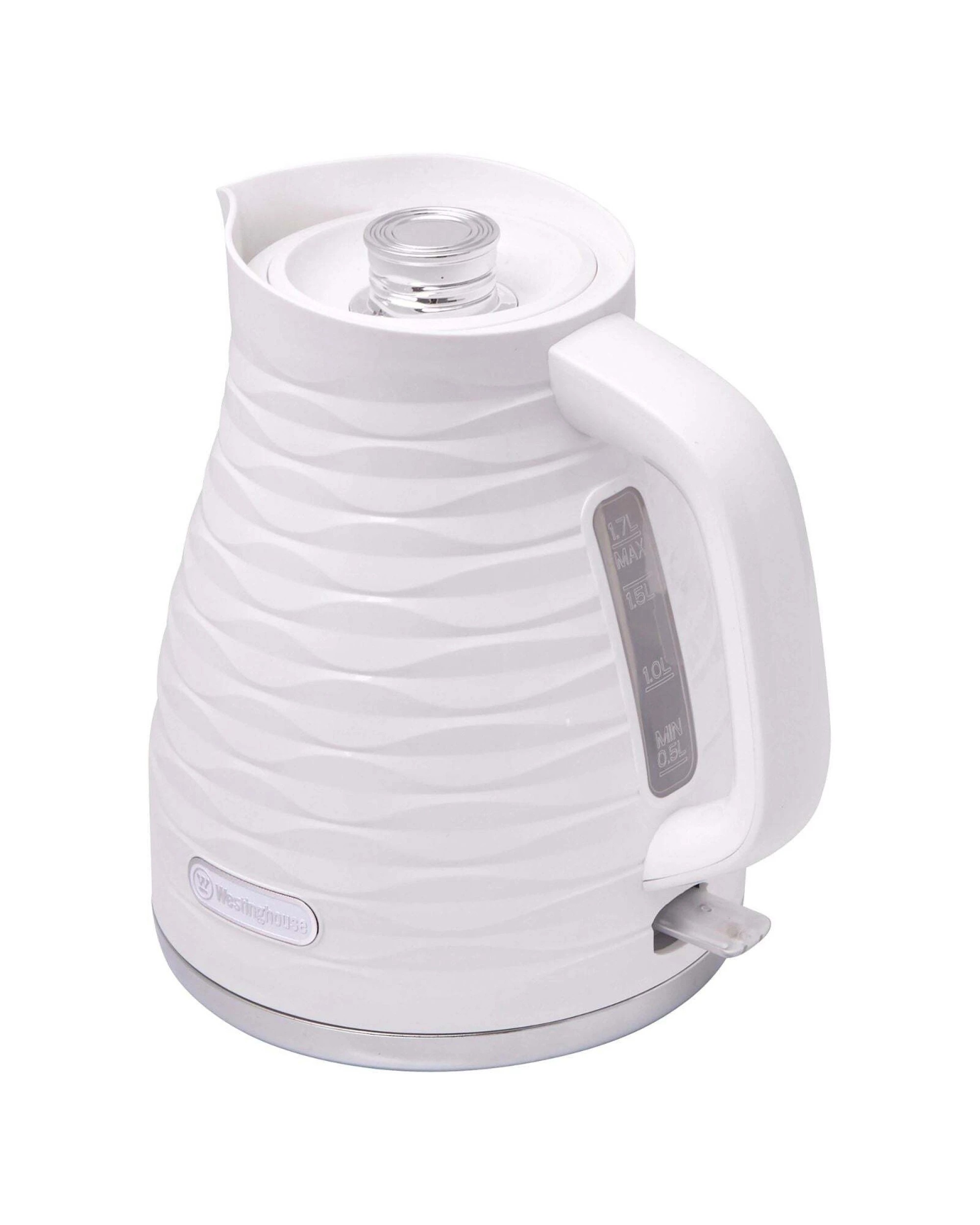 6 Westinghouse 1.7l Kettle & 4 Slice Toaster Pack White/silver Wave Pattern
 - White, 6 of 10