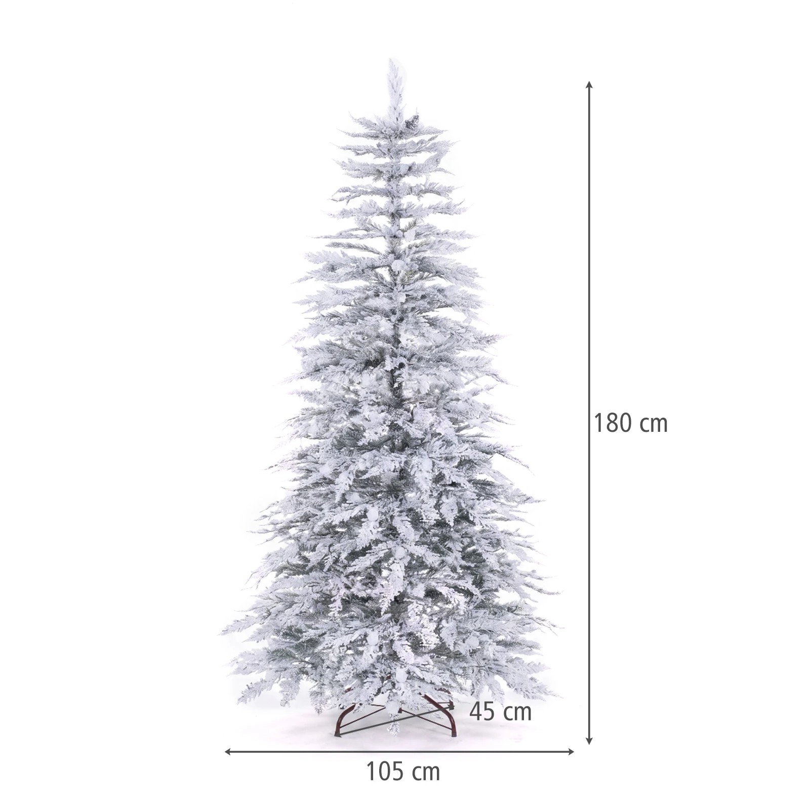 2 Costway 1.8M PE Artificial Christmas Tree w/72 Pine Cones Pre-Lit Cypress Xmas Tree 8-Mode, 2 of 8