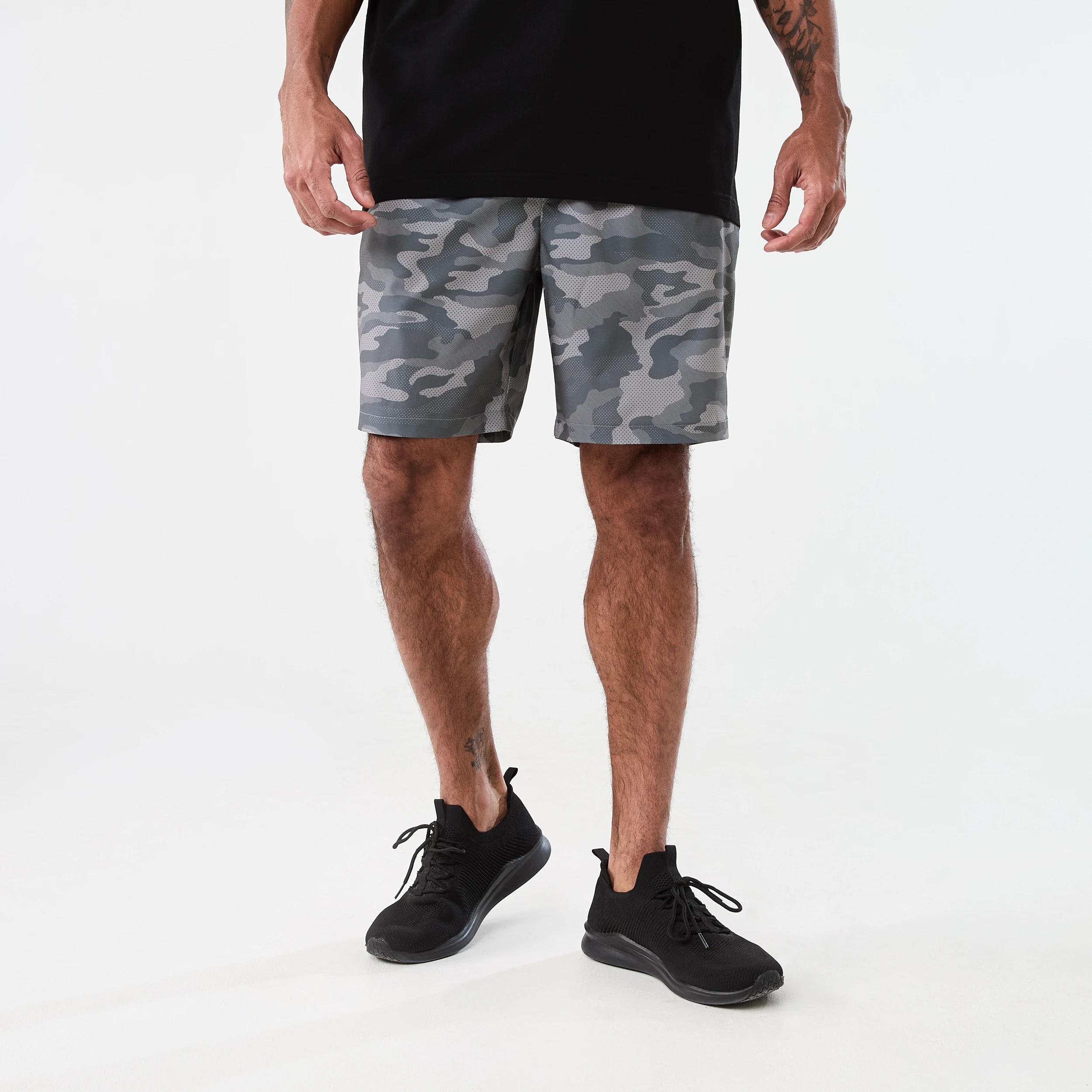 7 Active Mens Gym Shorts EMBOSSED CAMO QUIET SHADE, 7 of 7