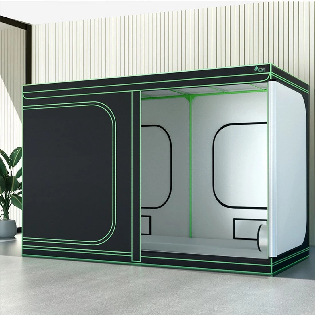 5 Green Fingers Grow Tent Kits 300x150x200cm Hydroponics Indoor Plant Grow System - Black, 5 of 5