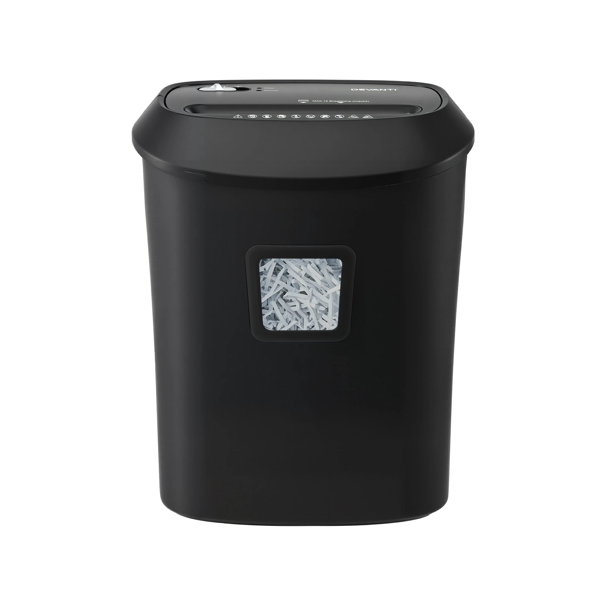 3 Devanti 25L Paper Shredder 14 Sheet P4 Cross Cut for Home Office - Black, 3 of 10