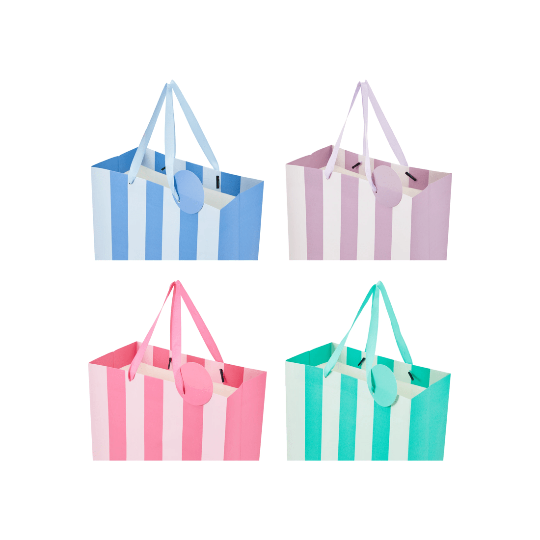 3 4 Pack Multi Stripe Gift Bags - Large, 3 of 4