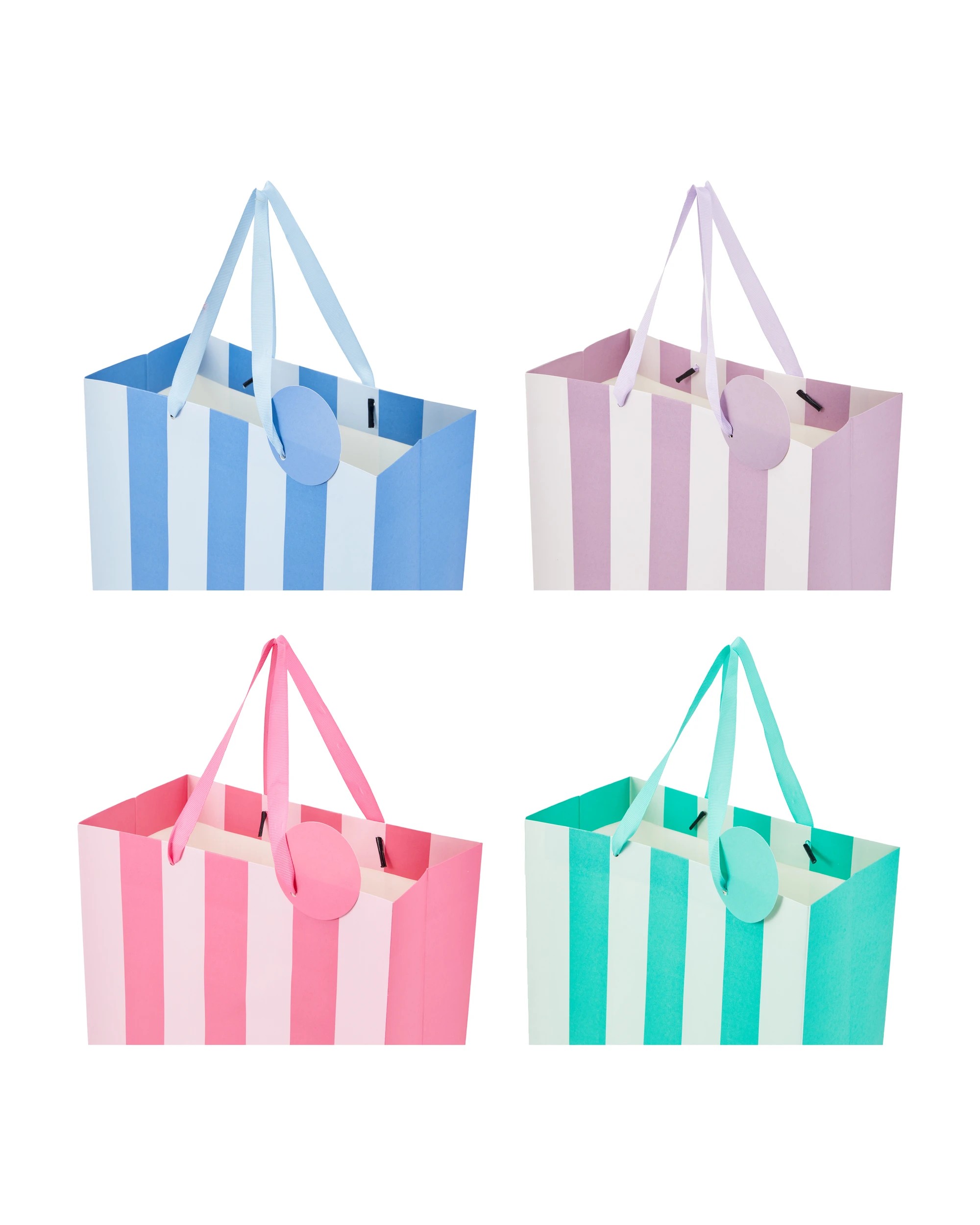3 4 Pack Multi Stripe Gift Bags - Large, 3 of 4