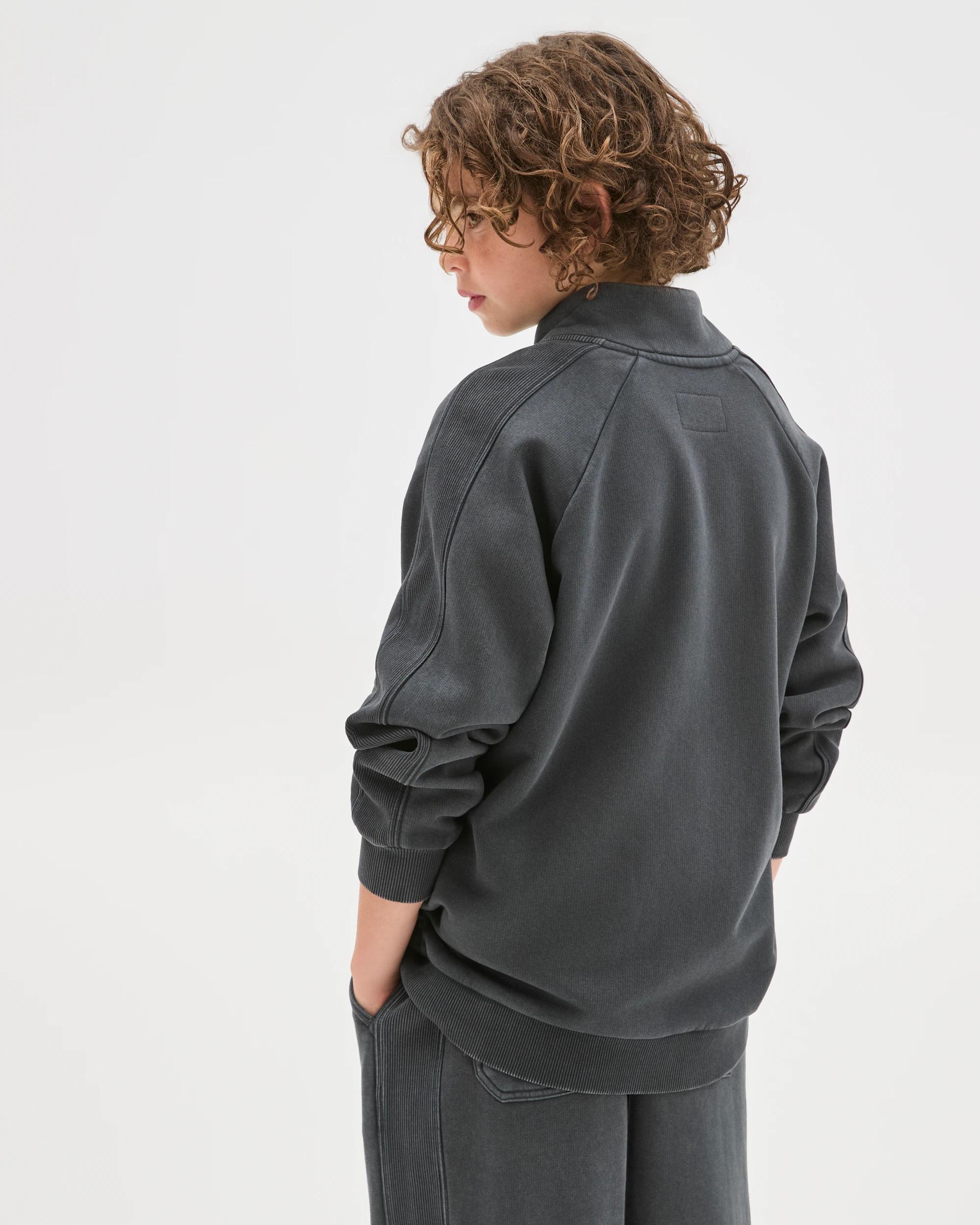 3 Target Kids Australian Cotton Blend French Terry Zip Through Jumper BLACK, 3 of 6