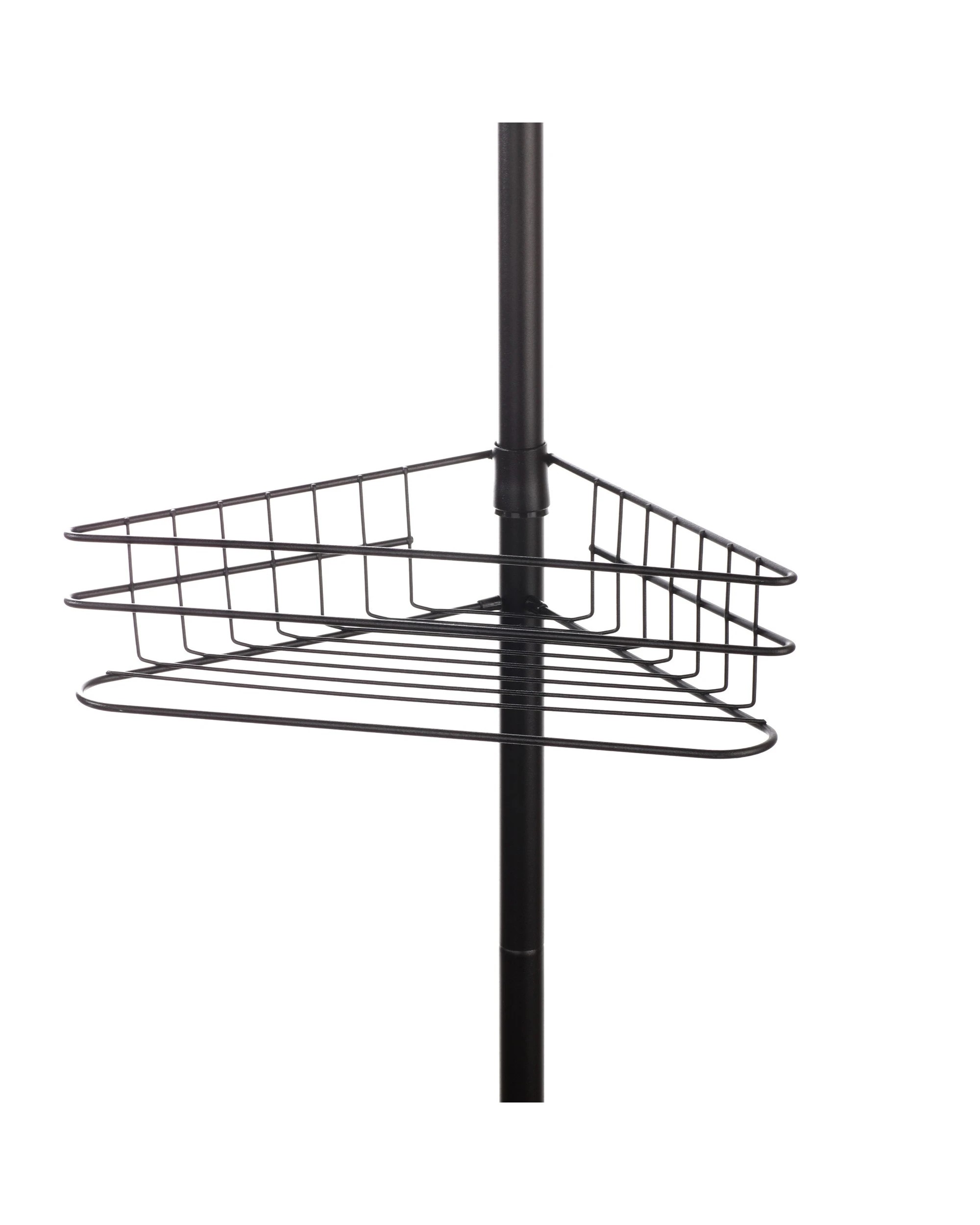 7 Sherwood Home Adjustable Telescopic 4 Tier Corner Shower Caddy Rack - Black, 7 of 9