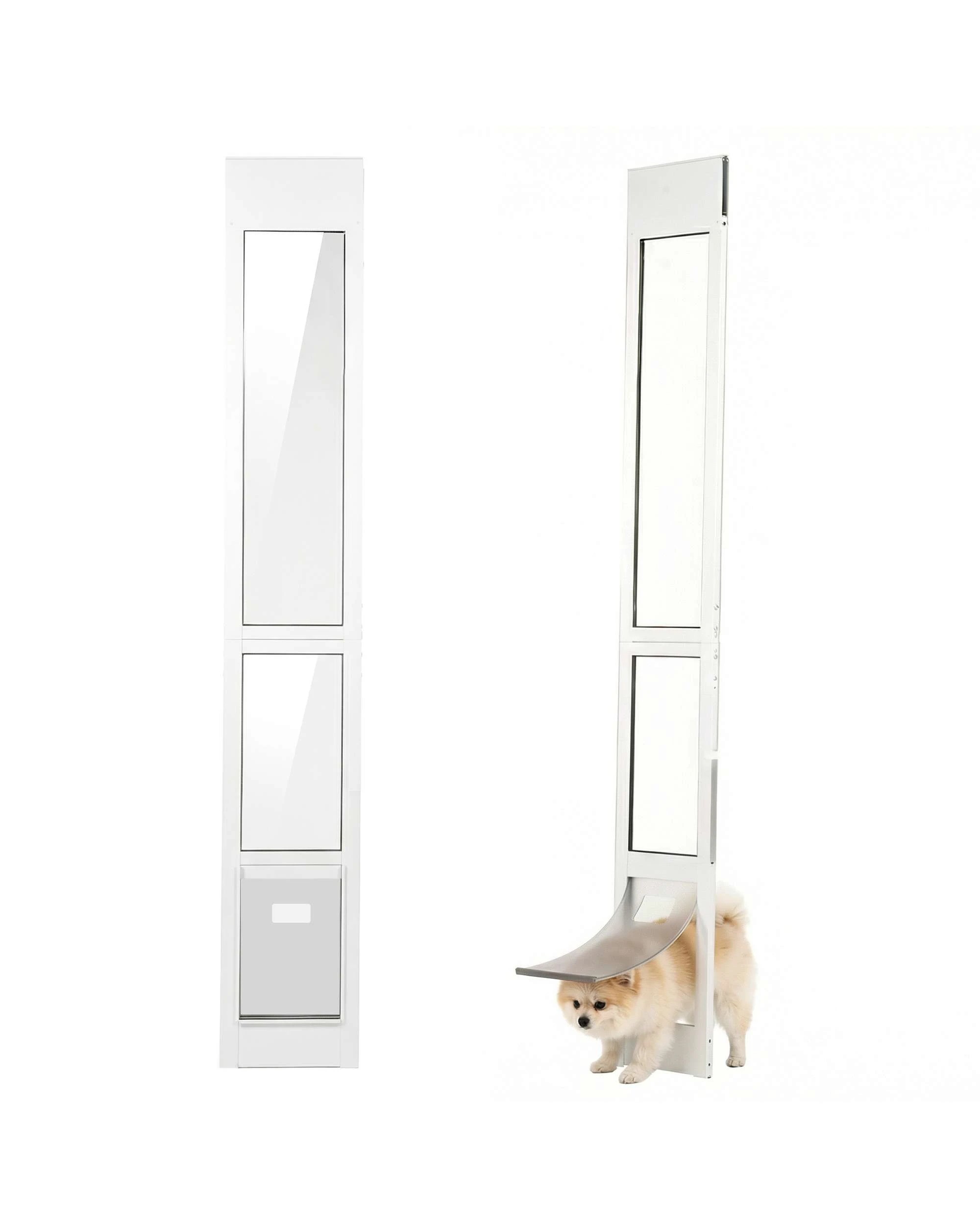 1 Advwin Aluminum Doggy Door for Sliding Glass Door Adjustable Height, 1 of 7
